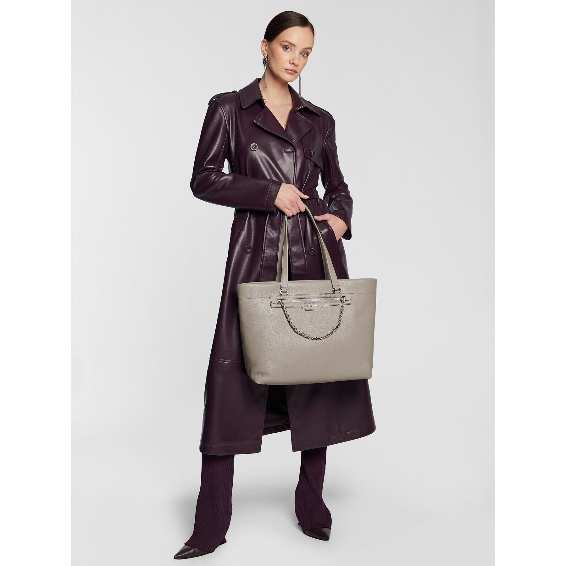 MICHAEL Michael Kors Geantă Slater 30R3S04T3L Gri - Pled.ro