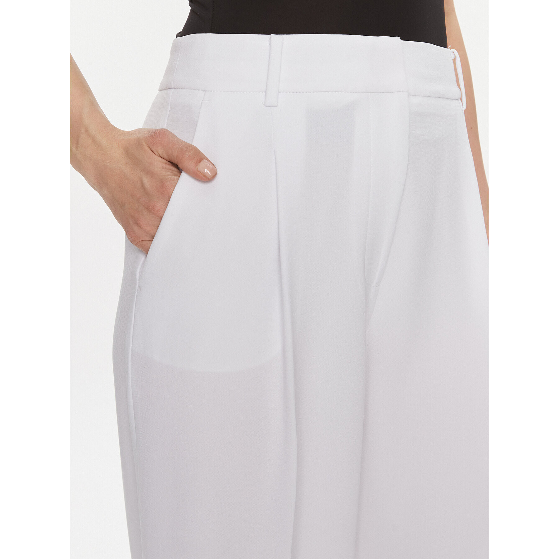 MICHAEL Michael Kors Pantaloni din material MS330H2ENX Alb Regular Fit - Pled.ro