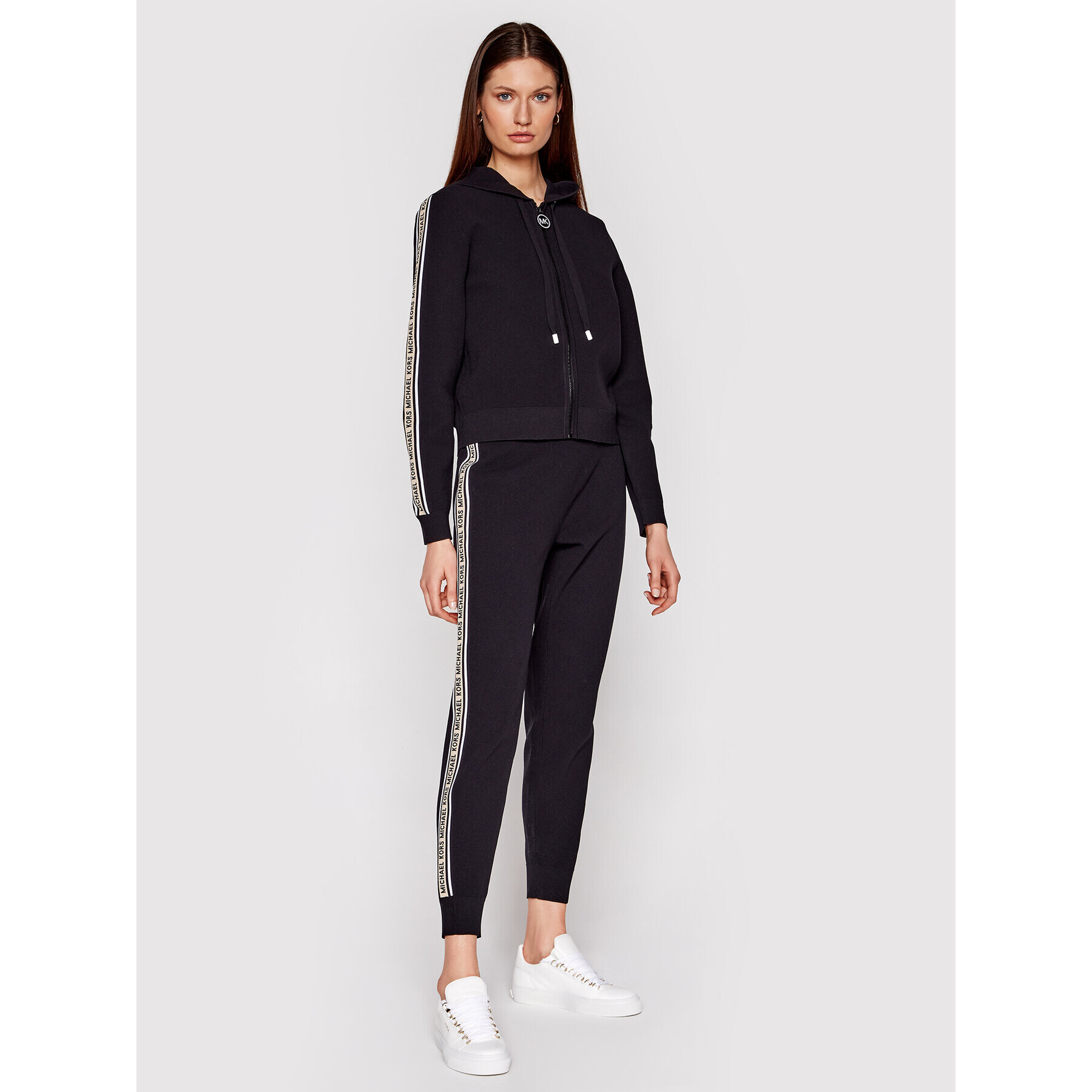 MICHAEL Michael Kors Pantaloni trening MS1301K1FW Negru Regular Fit - Pled.ro