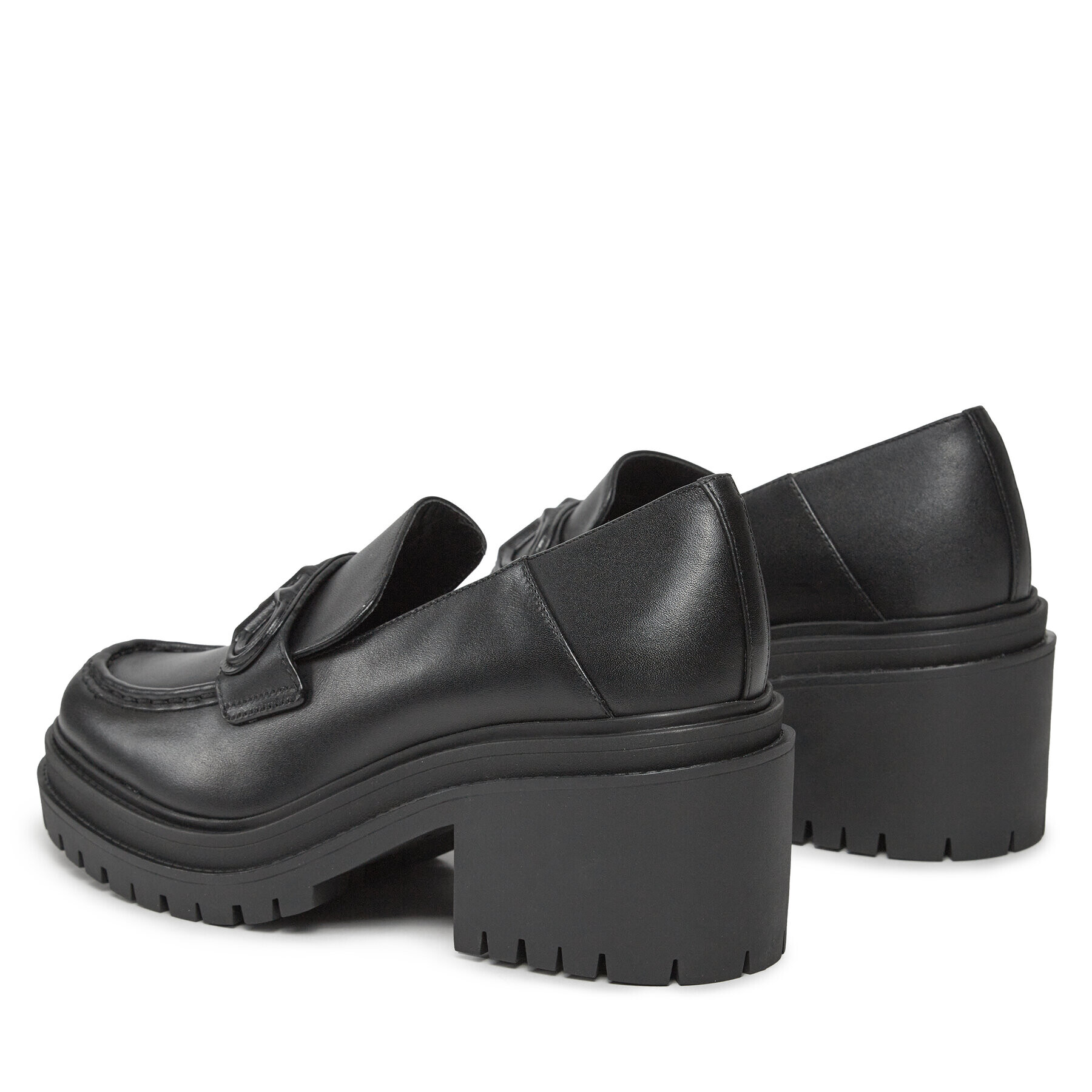 MICHAEL Michael Kors Pantofi Rocco Heeled Loafer 40H3RCMP1L Negru - Pled.ro