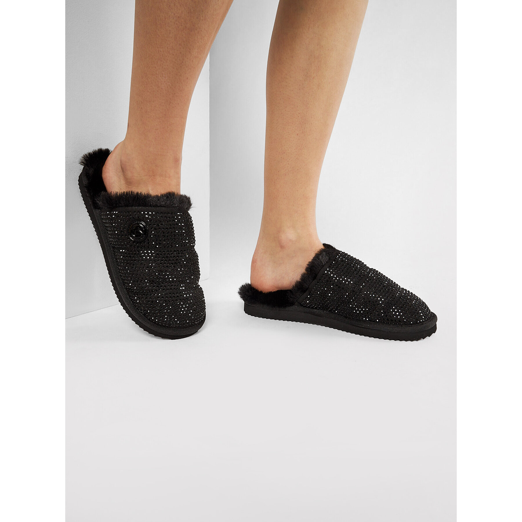 MICHAEL Michael Kors Papuci de casă Janis Slipper 40R1JAFP2S Negru - Pled.ro