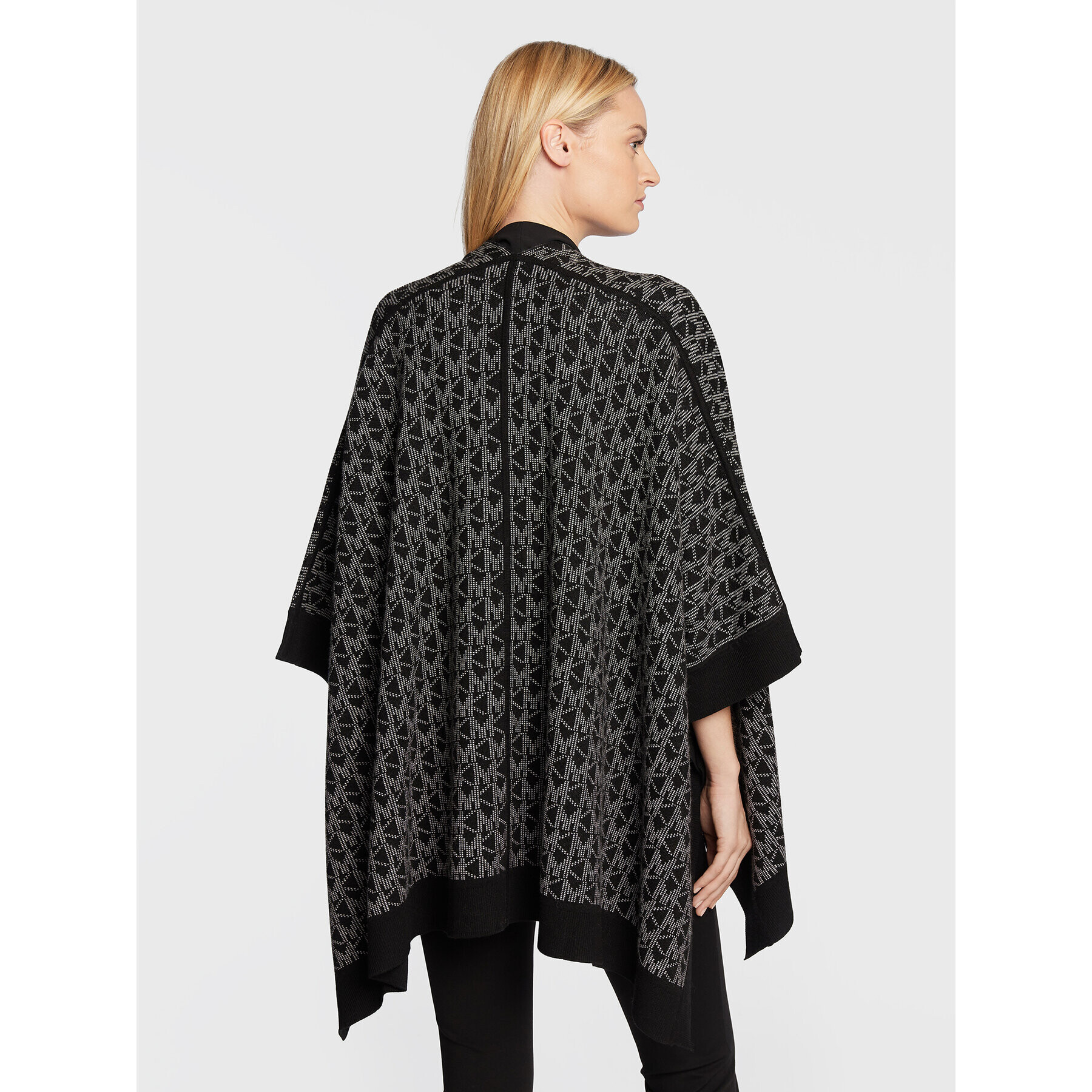 MICHAEL Michael Kors Poncho MF260HL46G Negru Relaxed Fit - Pled.ro