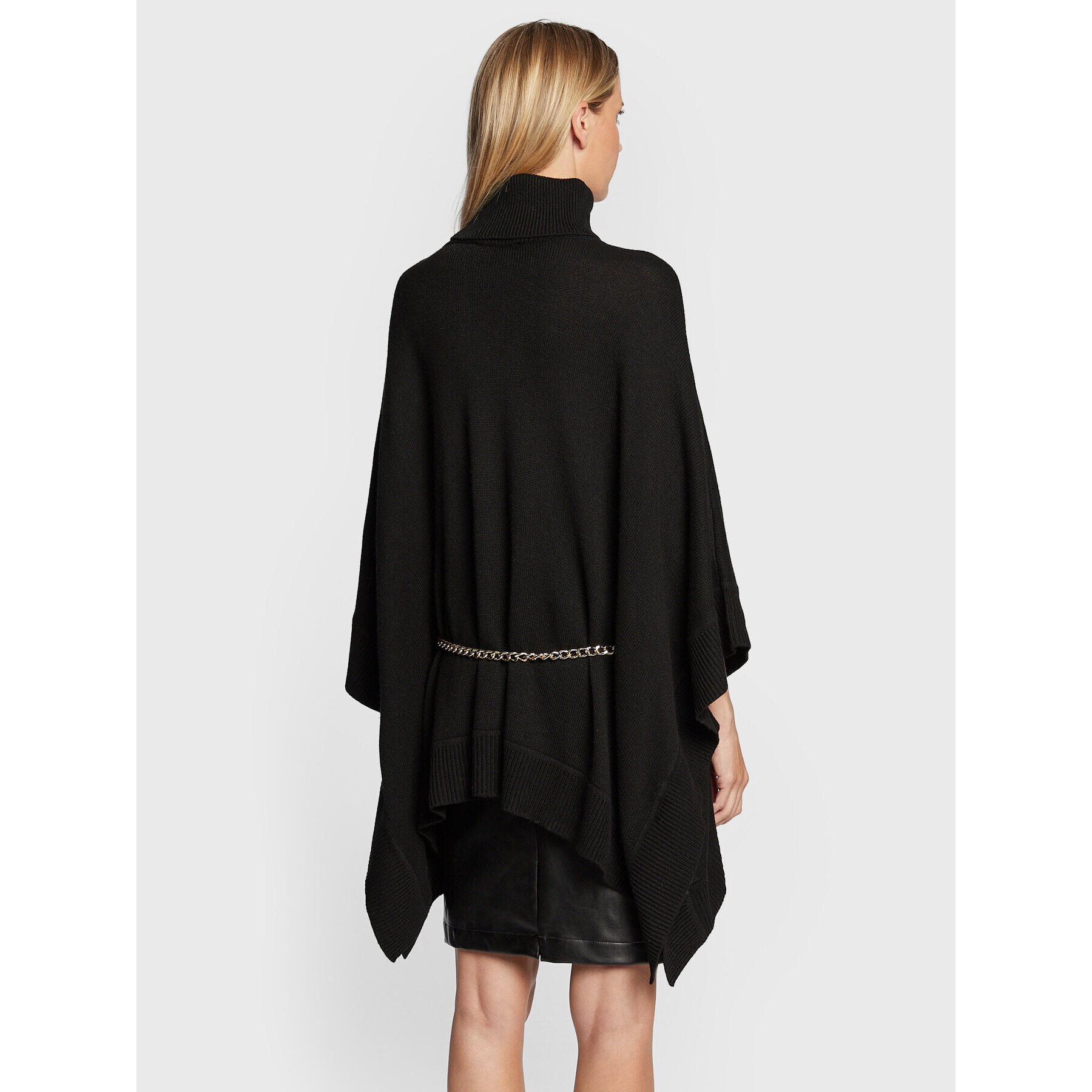 MICHAEL Michael Kors Poncho MF260HNCSN Negru Relaxed Fit - Pled.ro