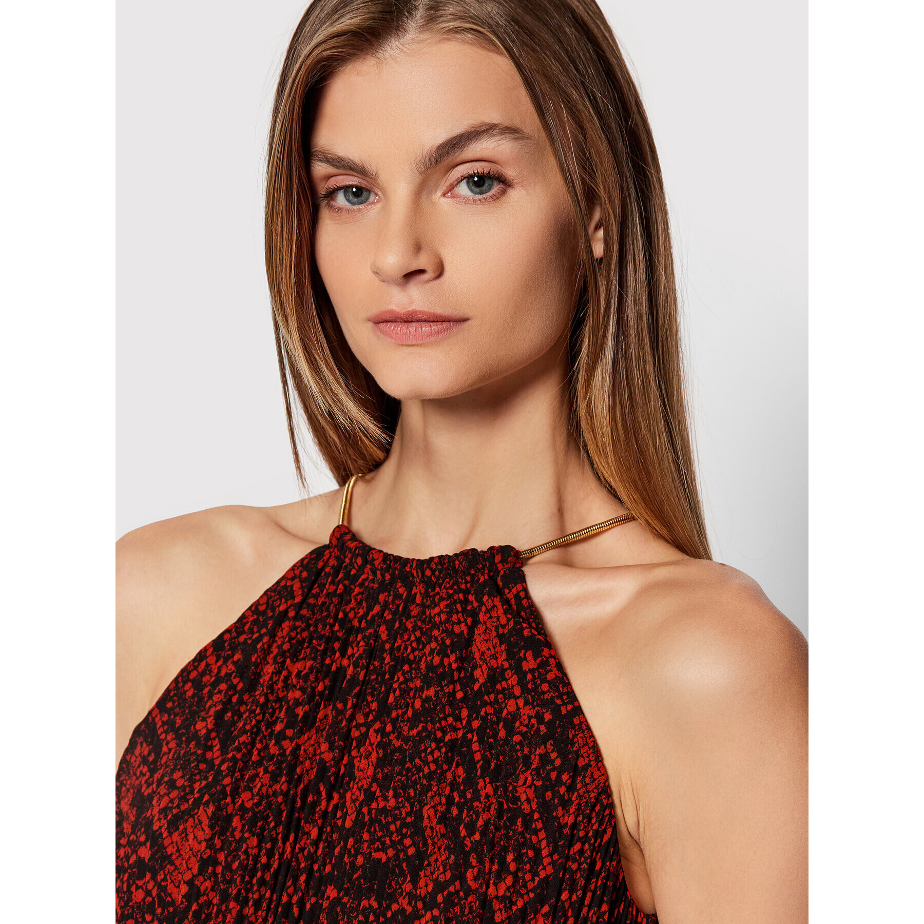 MICHAEL Michael Kors Rochie cocktail MH18ZY83VY Roșu Regular Fit - Pled.ro