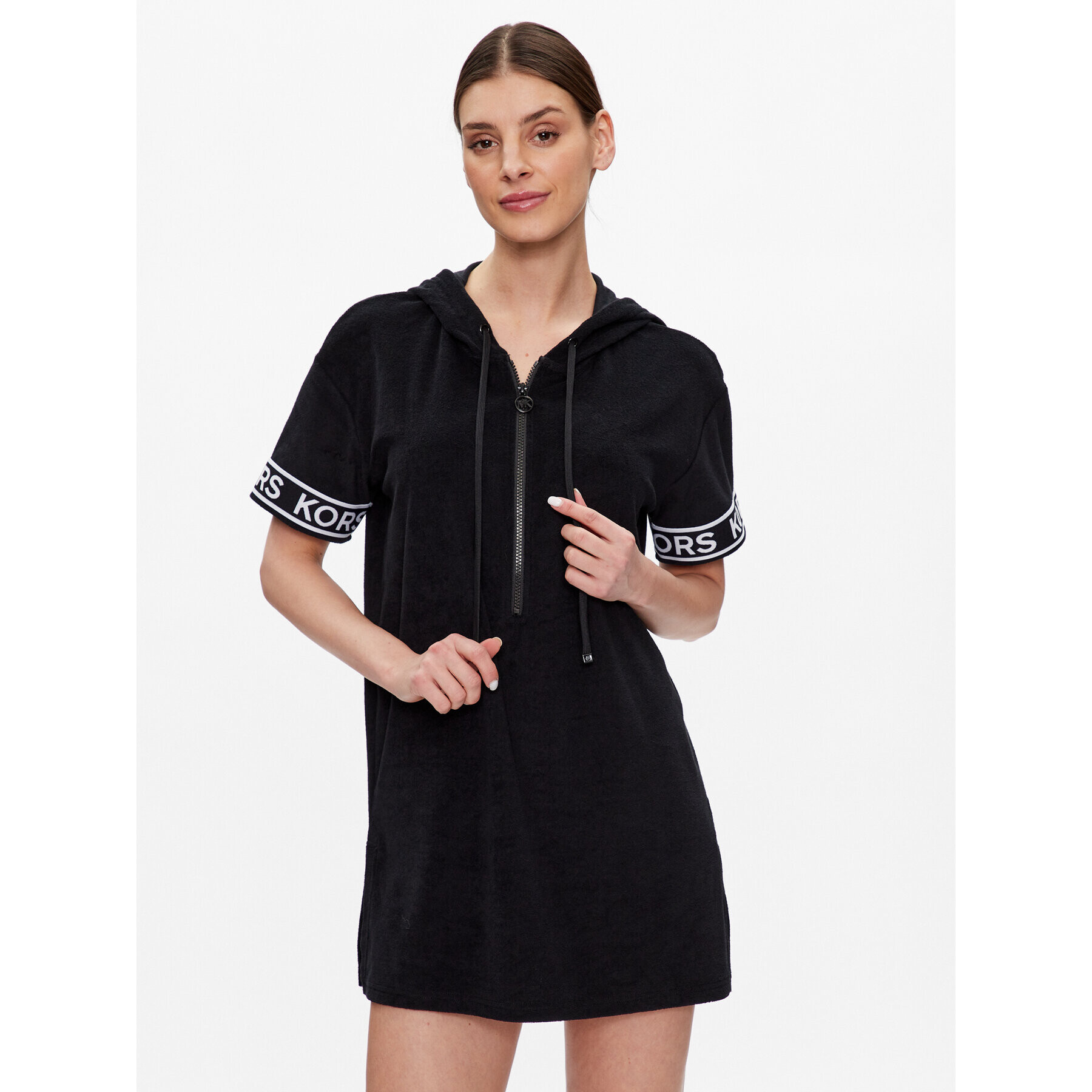 MICHAEL Michael Kors Rochie de plajă Logo Terry MM2M650 Negru Slim Fit - Pled.ro