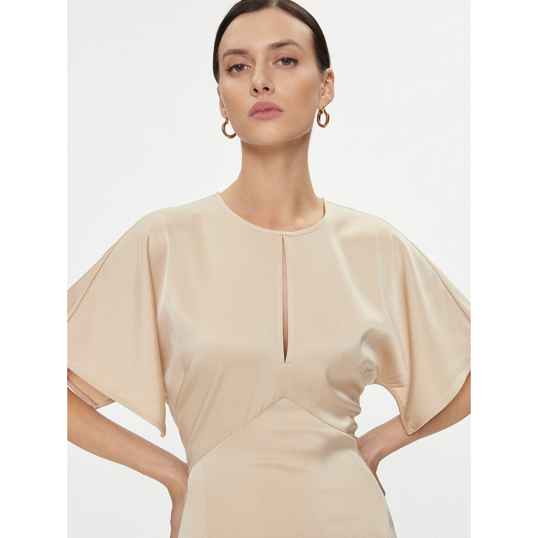 MICHAEL Michael Kors Rochie de zi MF381OI99G Bej Regular Fit - Pled.ro