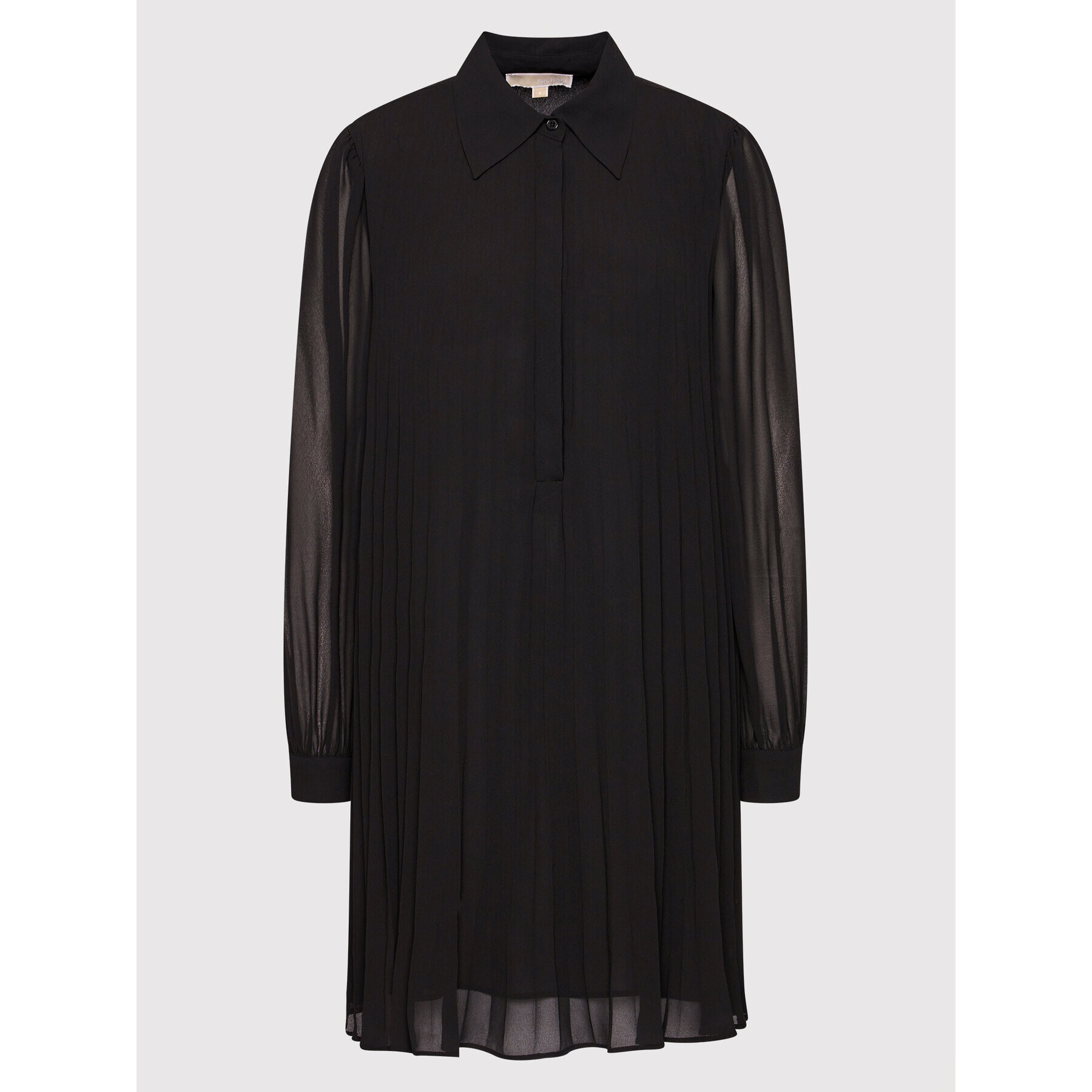 MICHAEL Michael Kors Rochie tip cămașă Georgette MF180PR7R3 Negru Relaxed Fit - Pled.ro