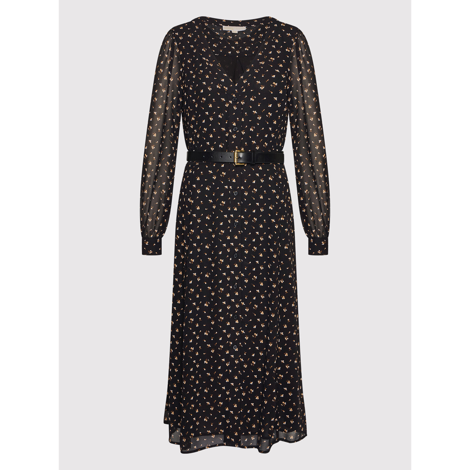 MICHAEL Michael Kors Rochie tip cămașă Kate MH18Y464PE Negru Regular Fit - Pled.ro