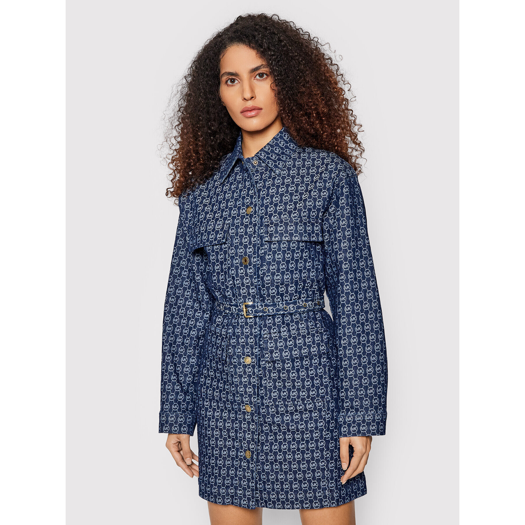 MICHAEL Michael Kors Rochie tip cămașă MF180VW30U Bleumarin Regular Fit - Pled.ro