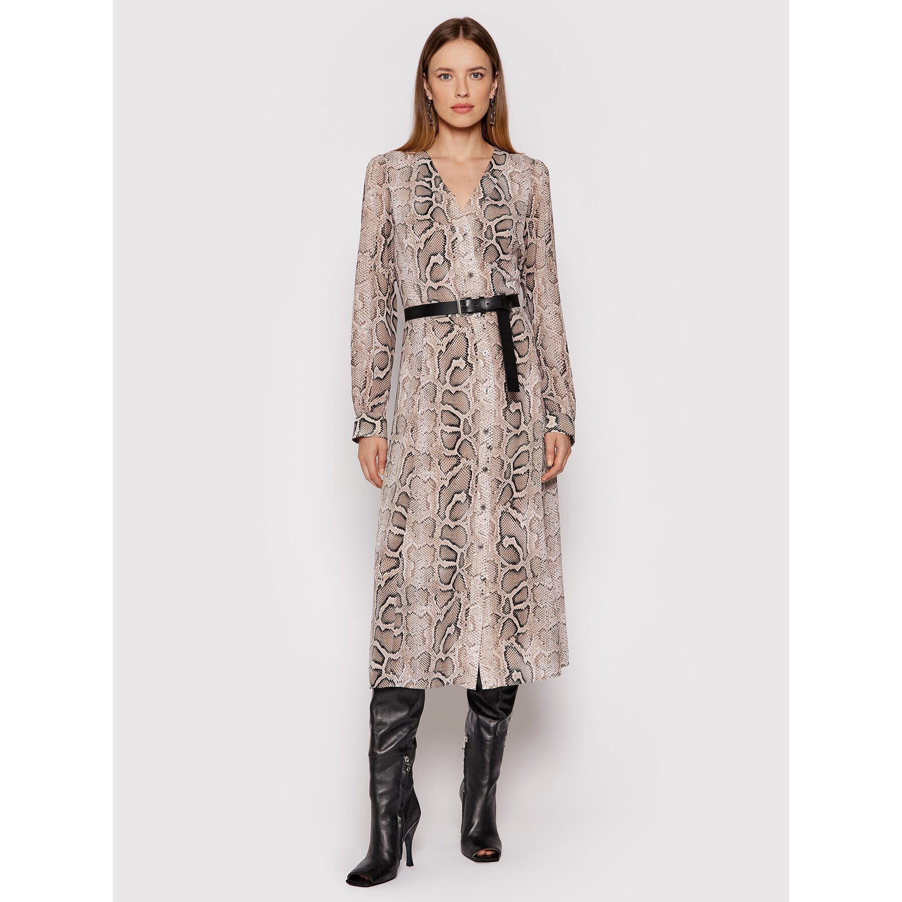 MICHAEL Michael Kors Rochie tip cămașă MU18Y462DR Maro Regular Fit - Pled.ro