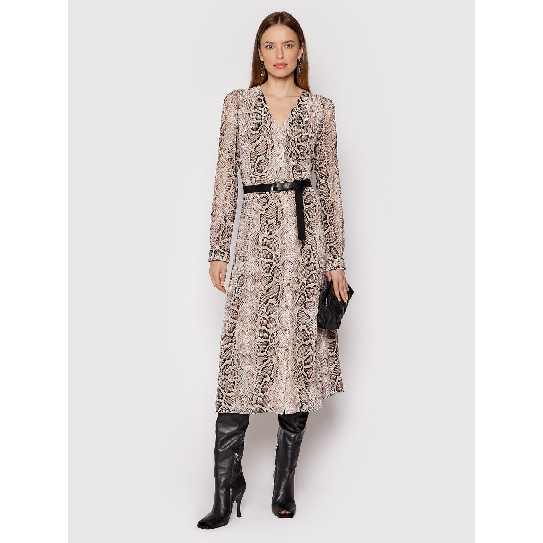 MICHAEL Michael Kors Rochie tip cămașă MU18Y462DR Maro Regular Fit - Pled.ro