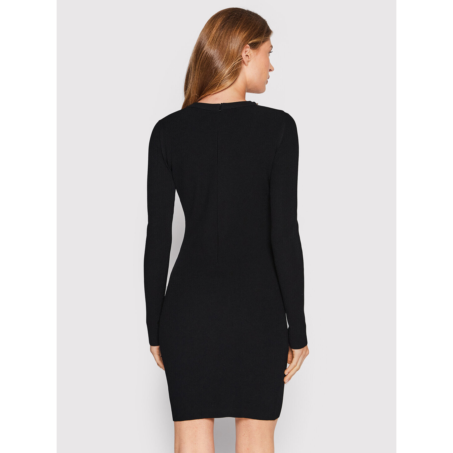 MICHAEL Michael Kors Rochie tricotată Chain Link MS2810C33D Negru Slim Fit - Pled.ro