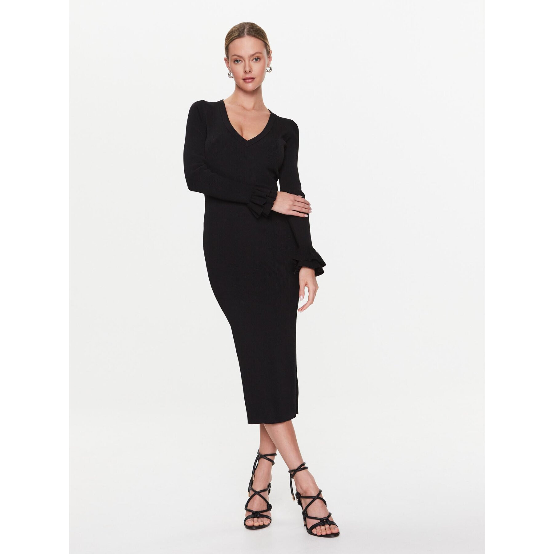 MICHAEL Michael Kors Rochie tricotată MF281EM33D Negru Slim Fit - Pled.ro