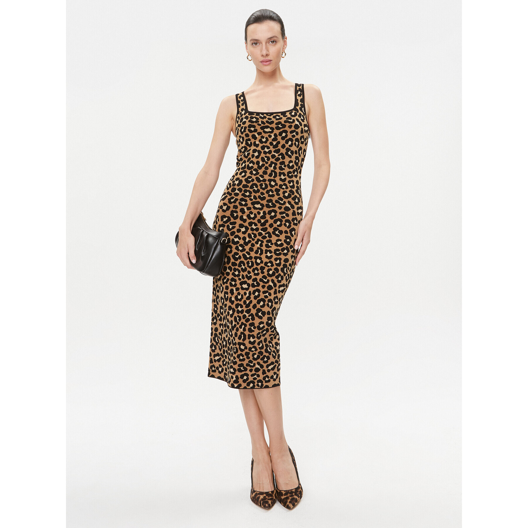 MICHAEL Michael Kors Rochie tricotată MF381Q19NT Bej Slim Fit - Pled.ro