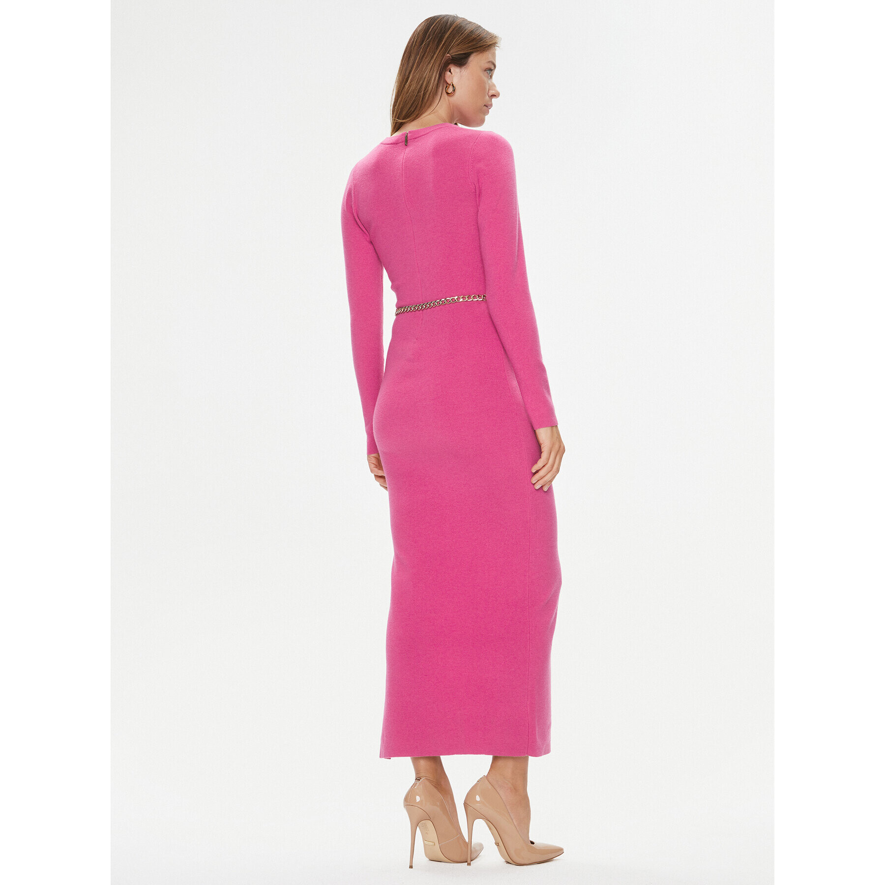 MICHAEL Michael Kors Rochie tricotată MF381UN4VR Roz Slim Fit - Pled.ro