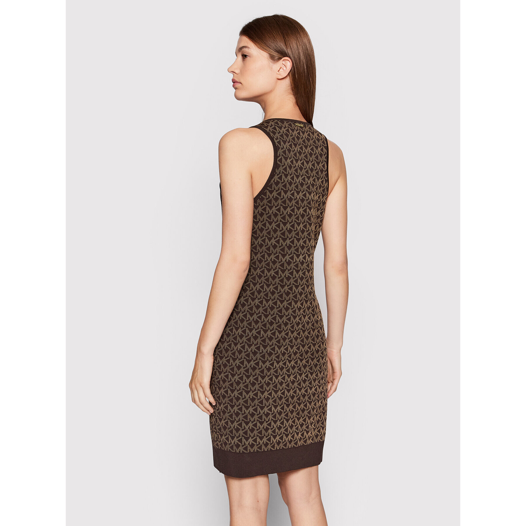 MICHAEL Michael Kors Rochie tricotată MH1807G5KZ Maro Slim Fit - Pled.ro