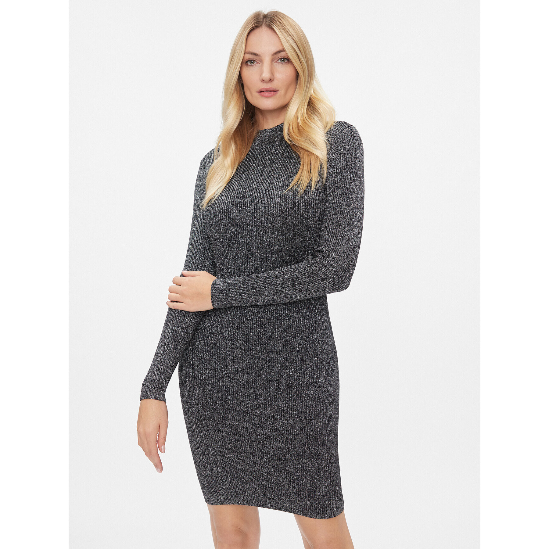 MICHAEL Michael Kors Rochie tricotată MH381ZMAFB Argintiu Slim Fit - Pled.ro