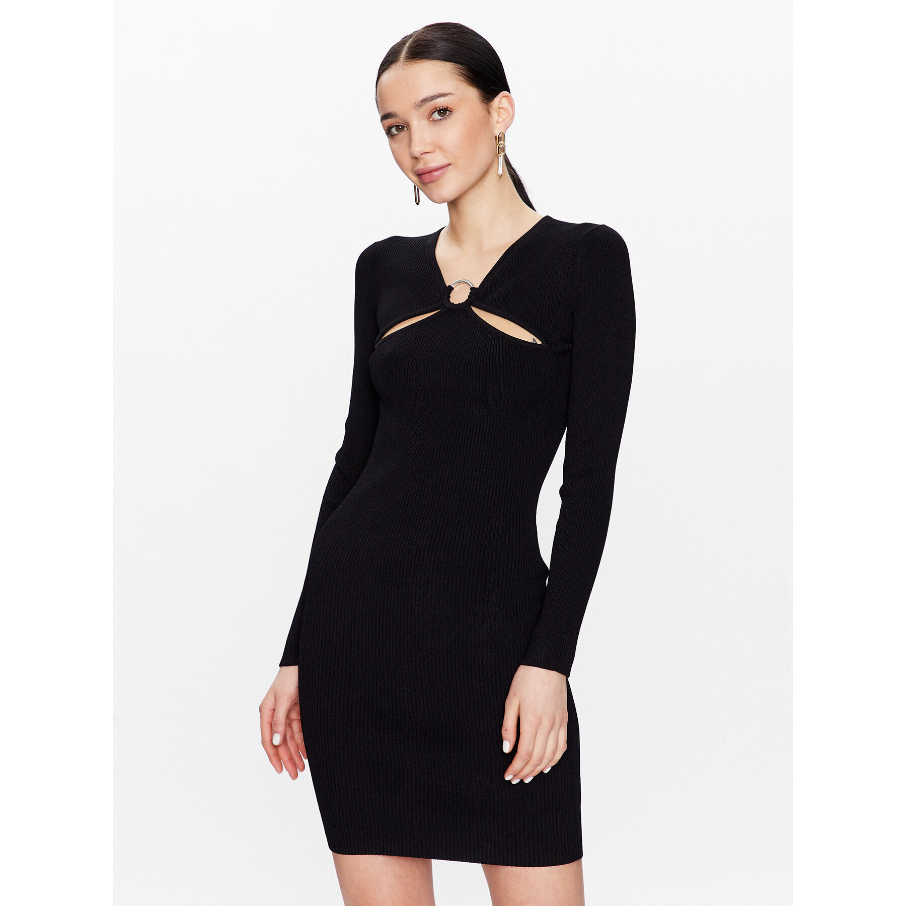 MICHAEL Michael Kors Rochie tricotată MR381FK33D Negru Slim Fit - Pled.ro