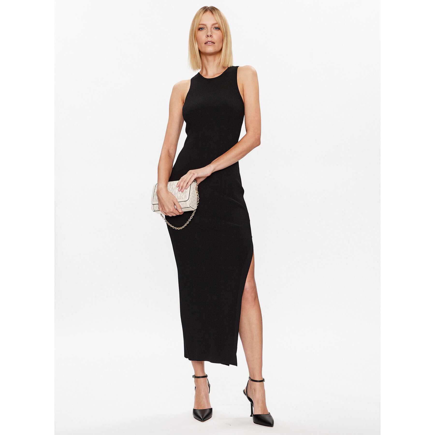 MICHAEL Michael Kors Rochie tricotată MS381M033D Negru Slim Fit - Pled.ro