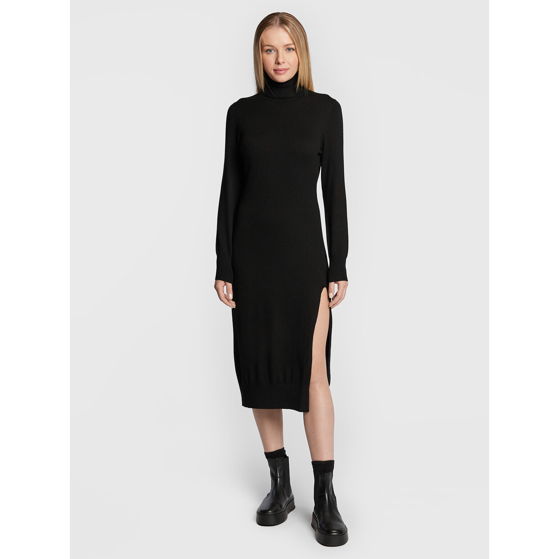 MICHAEL Michael Kors Rochie tricotată MU2813ECSN Negru Regular Fit - Pled.ro