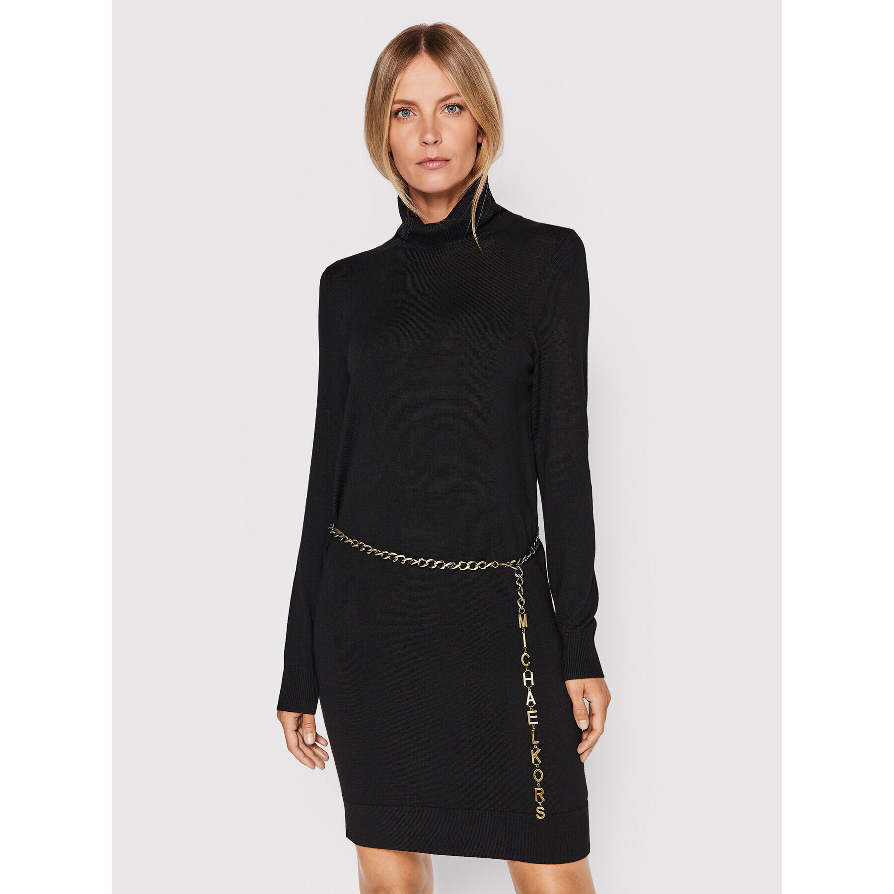 MICHAEL Michael Kors Rochie tricotată MU2817S4VR Negru Regular Fit - Pled.ro