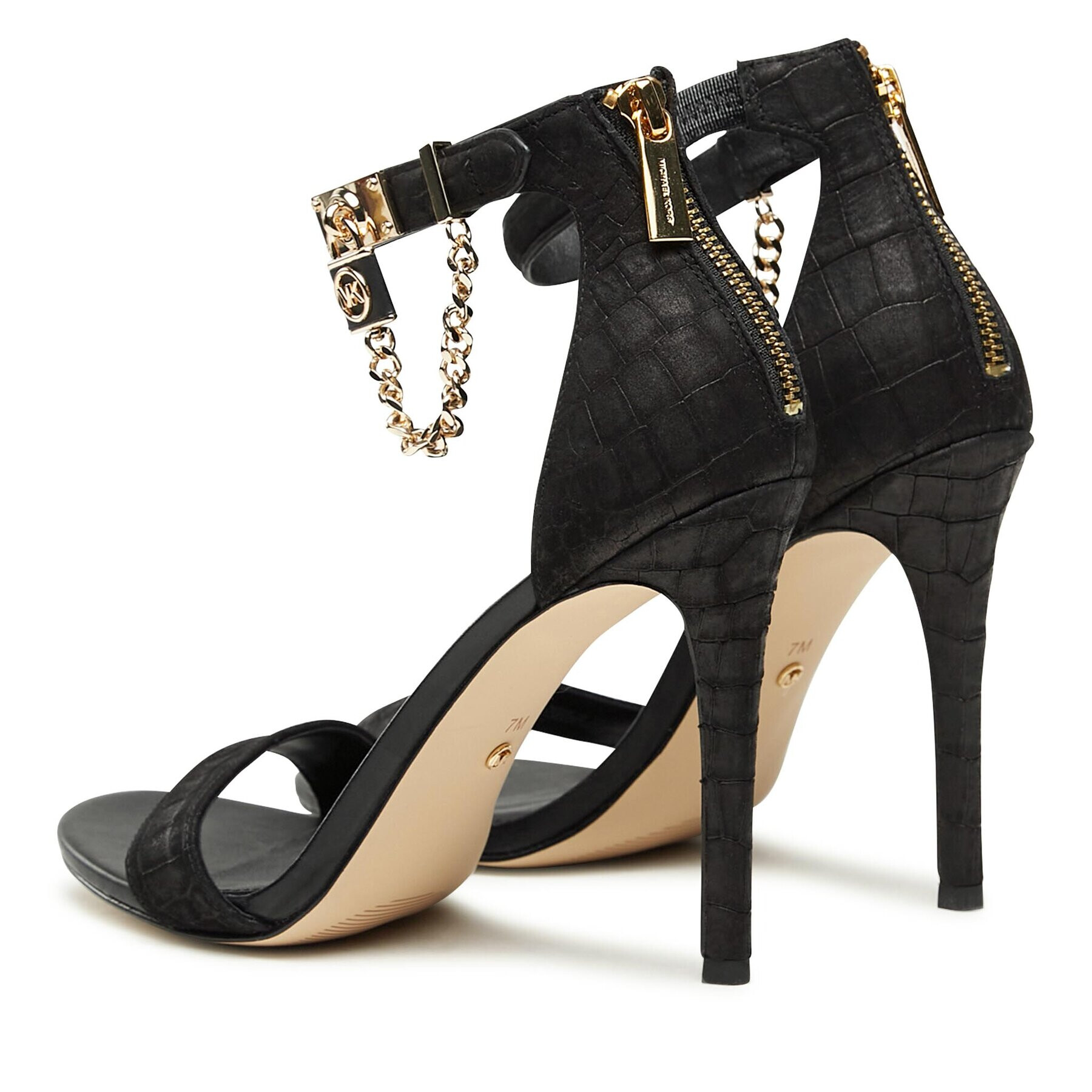 MICHAEL Michael Kors Sandale Hamilton Heeled Sandal 40F3HAHS1E Negru - Pled.ro