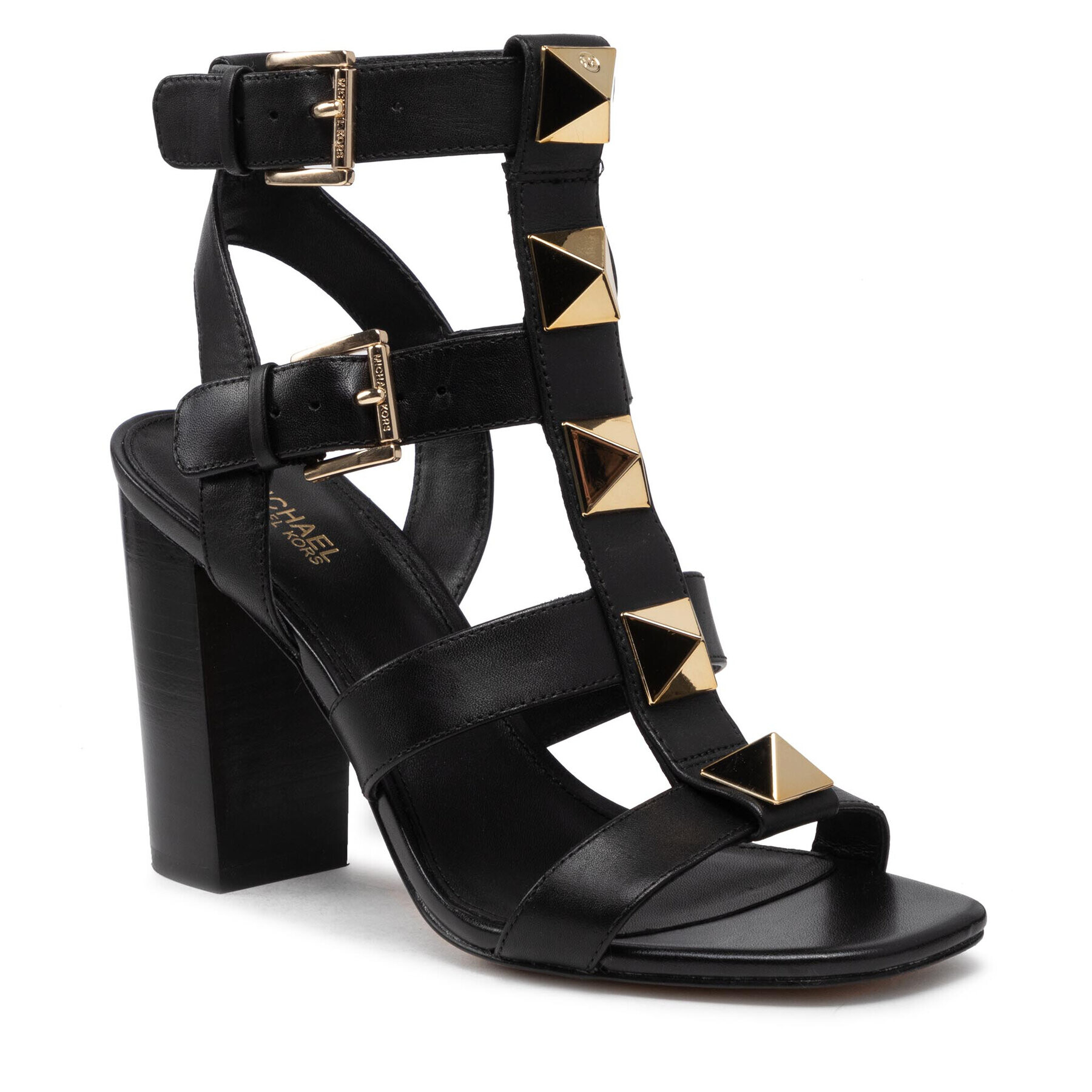 MICHAEL Michael Kors Sandale Wren Heeled Gladiator 40S2WRHA1L Negru - Pled.ro