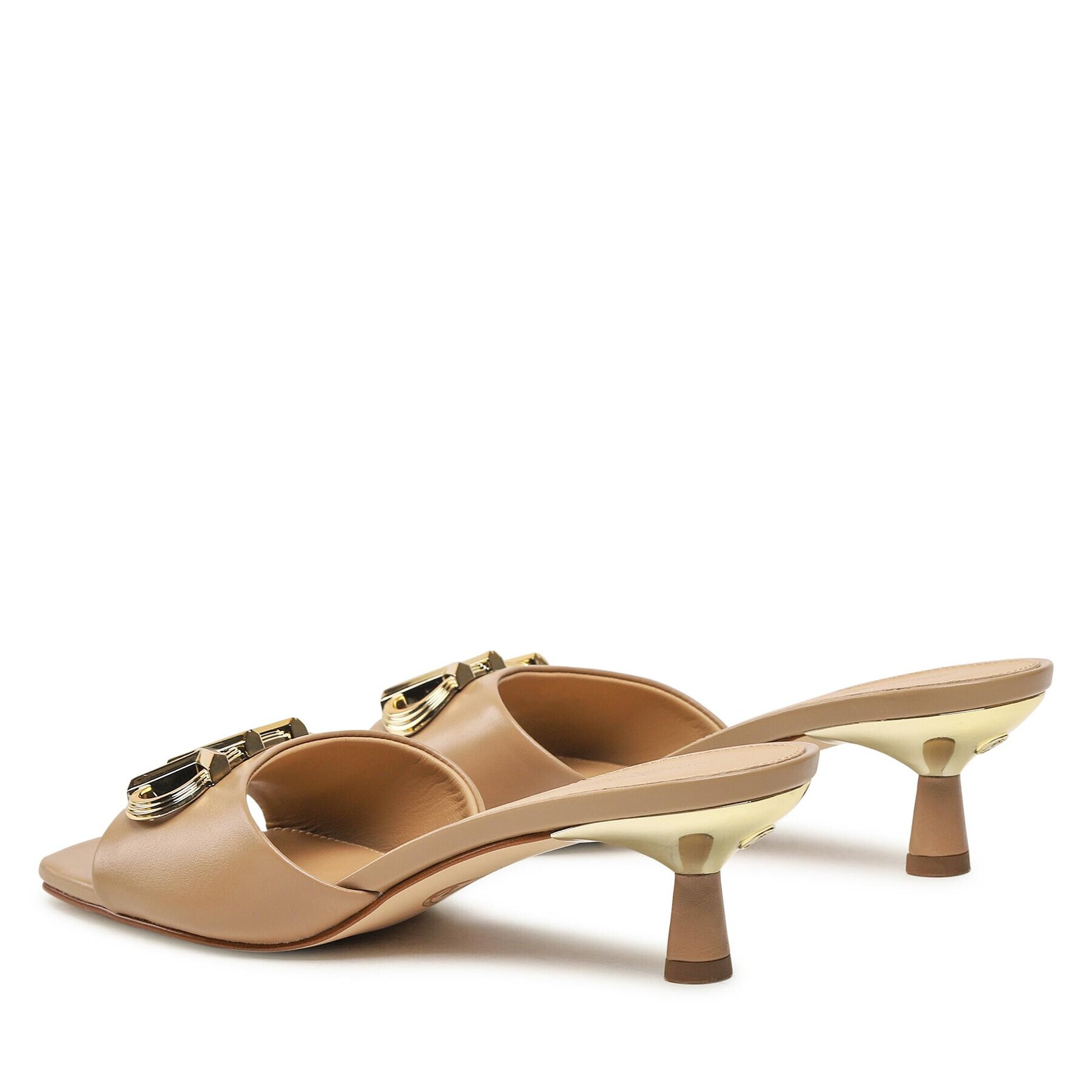 MICHAEL Michael Kors Șlapi Amal Kitten Sandal 40S3AMMA1L Bej - Pled.ro