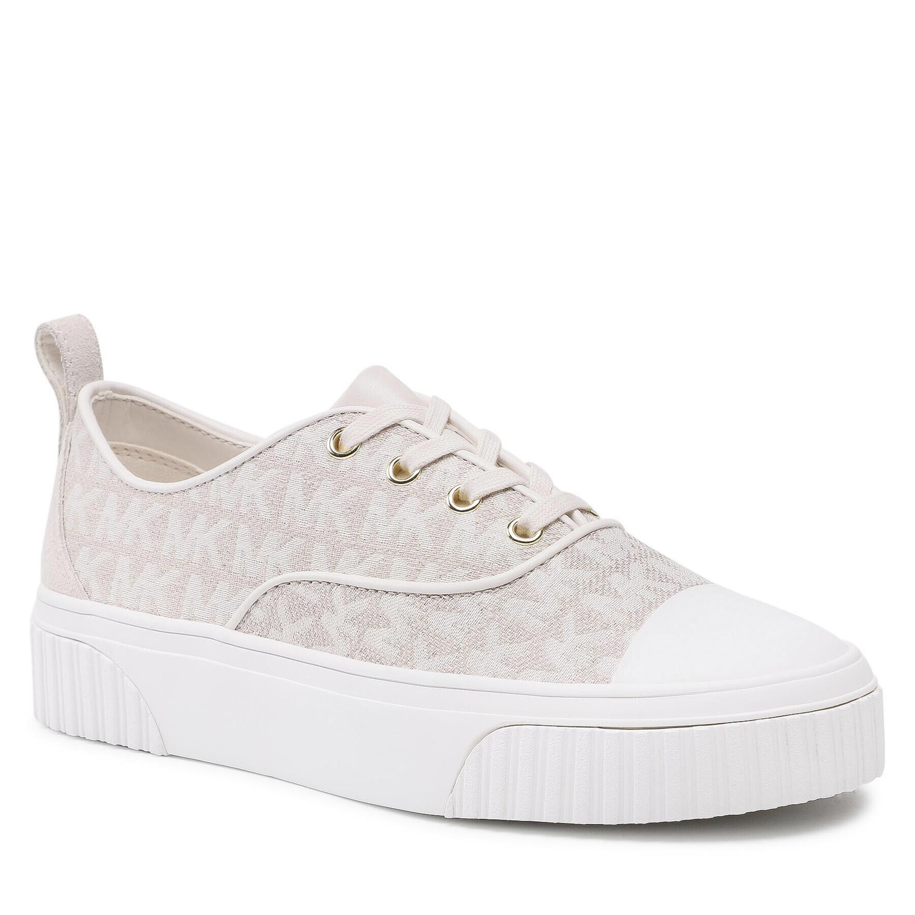 MICHAEL Michael Kors Teniși Ollie Lace Up 43T1OEFS3Y Bej - Pled.ro