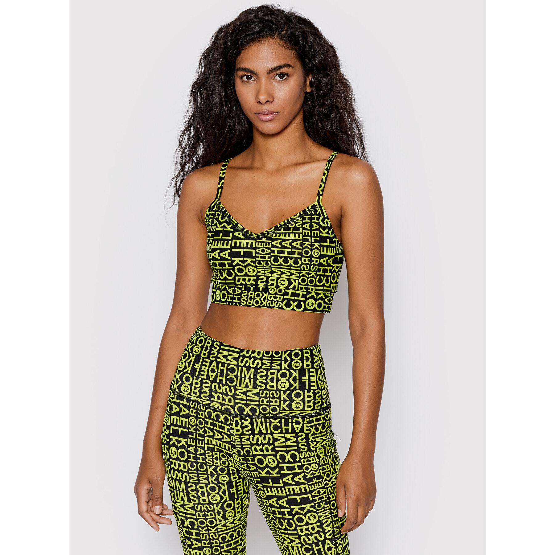 MICHAEL Michael Kors Top MS250IZ3ZU Verde Slim Fit - Pled.ro