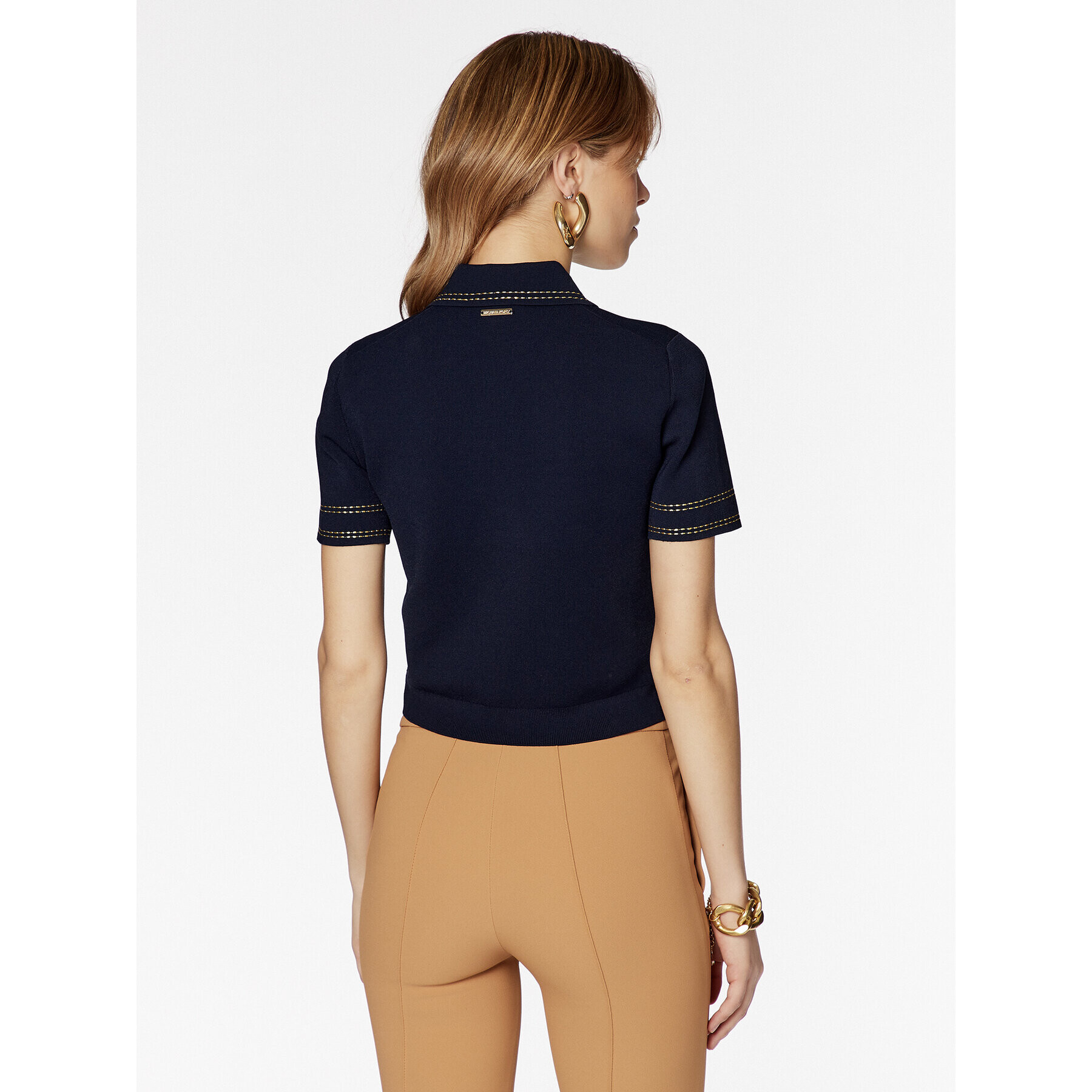 MICHAEL Michael Kors Tricou polo MS3602V33D Bleumarin Regular Fit - Pled.ro