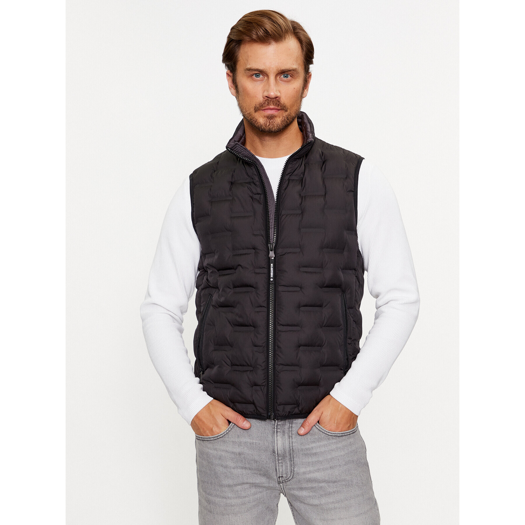 Milestone Vestă Malcom 330341 60160 Negru Regular Fit - Pled.ro