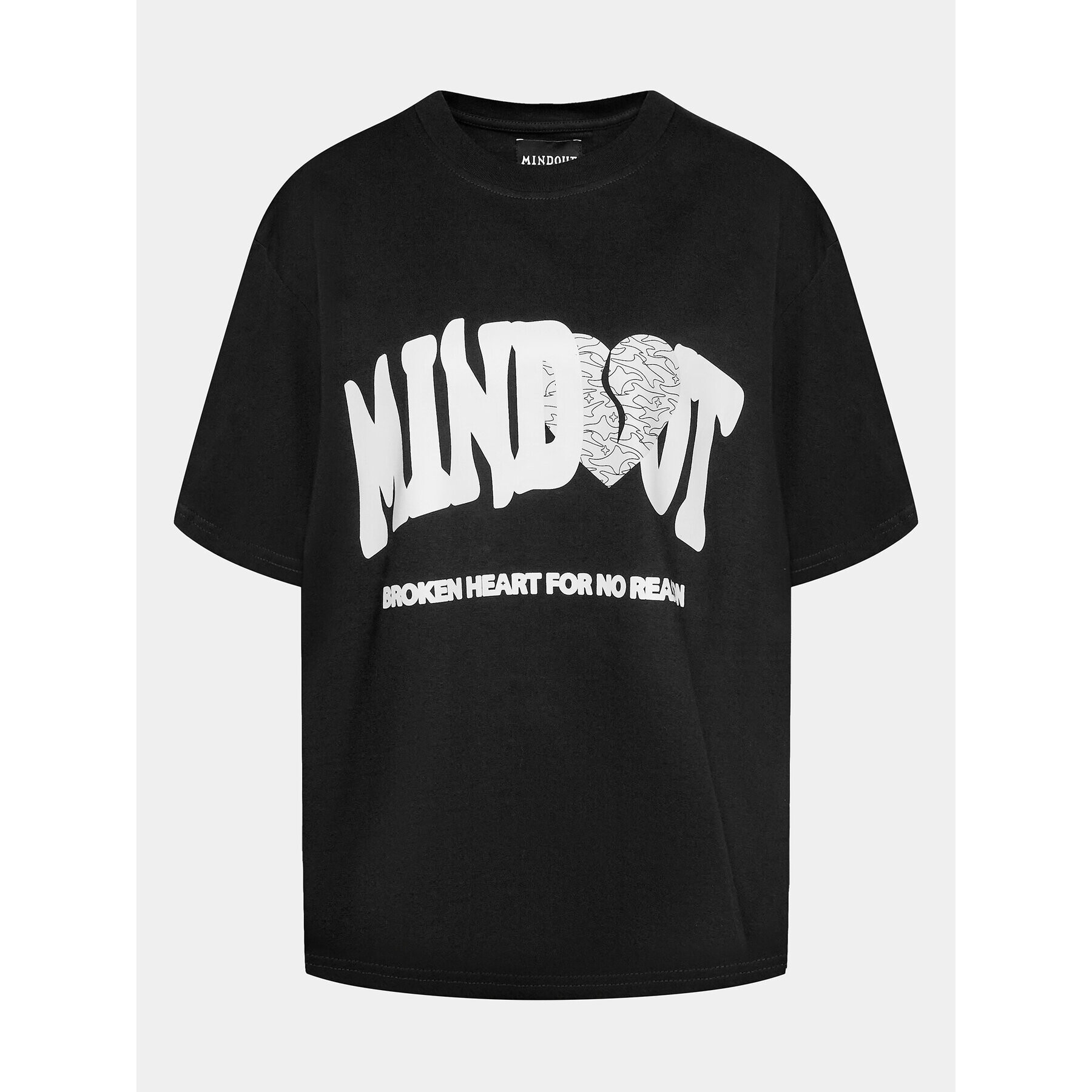 Mindout Tricou Broken Heart Negru Boxy Fit - Pled.ro