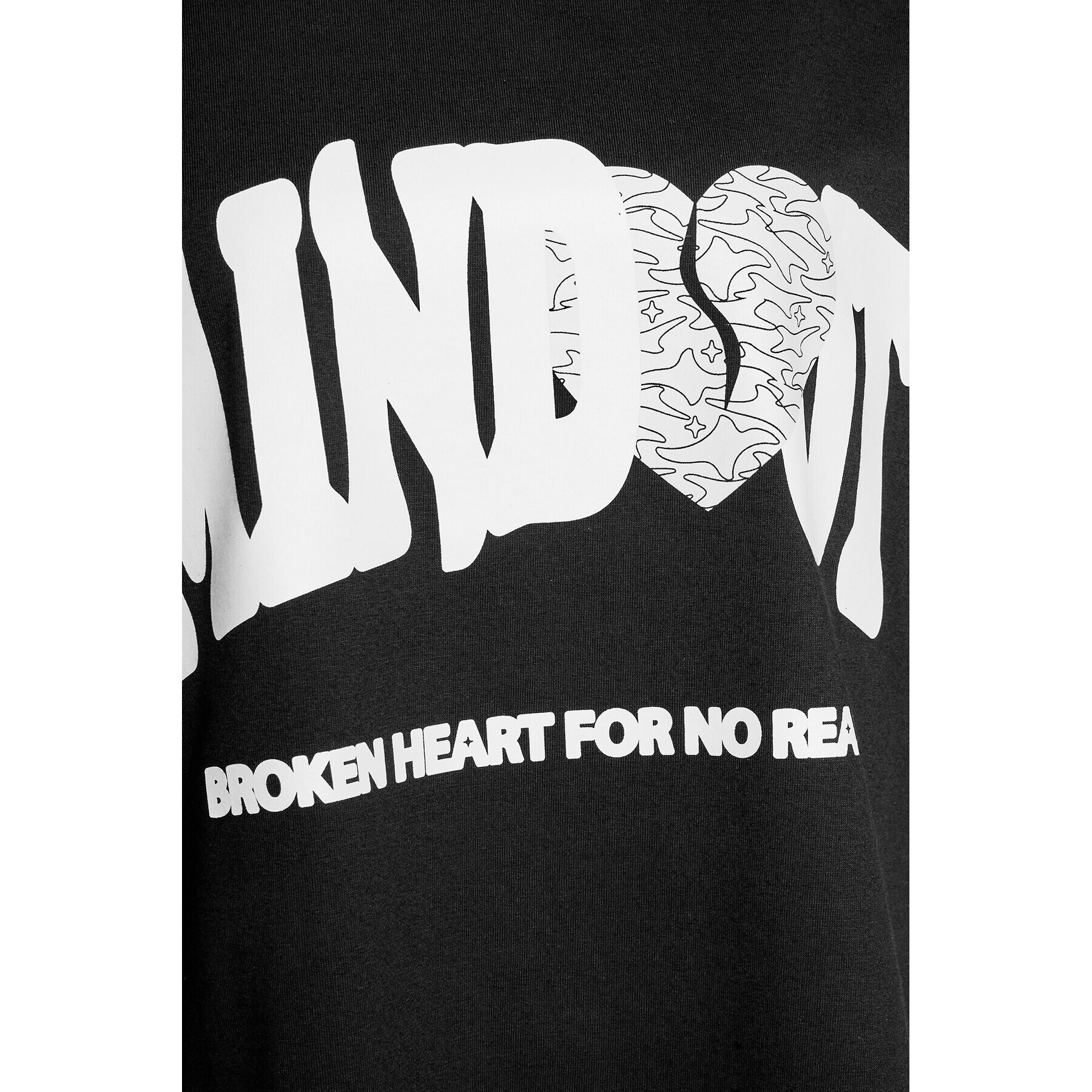 Mindout Tricou Broken Heart Negru Boxy Fit - Pled.ro