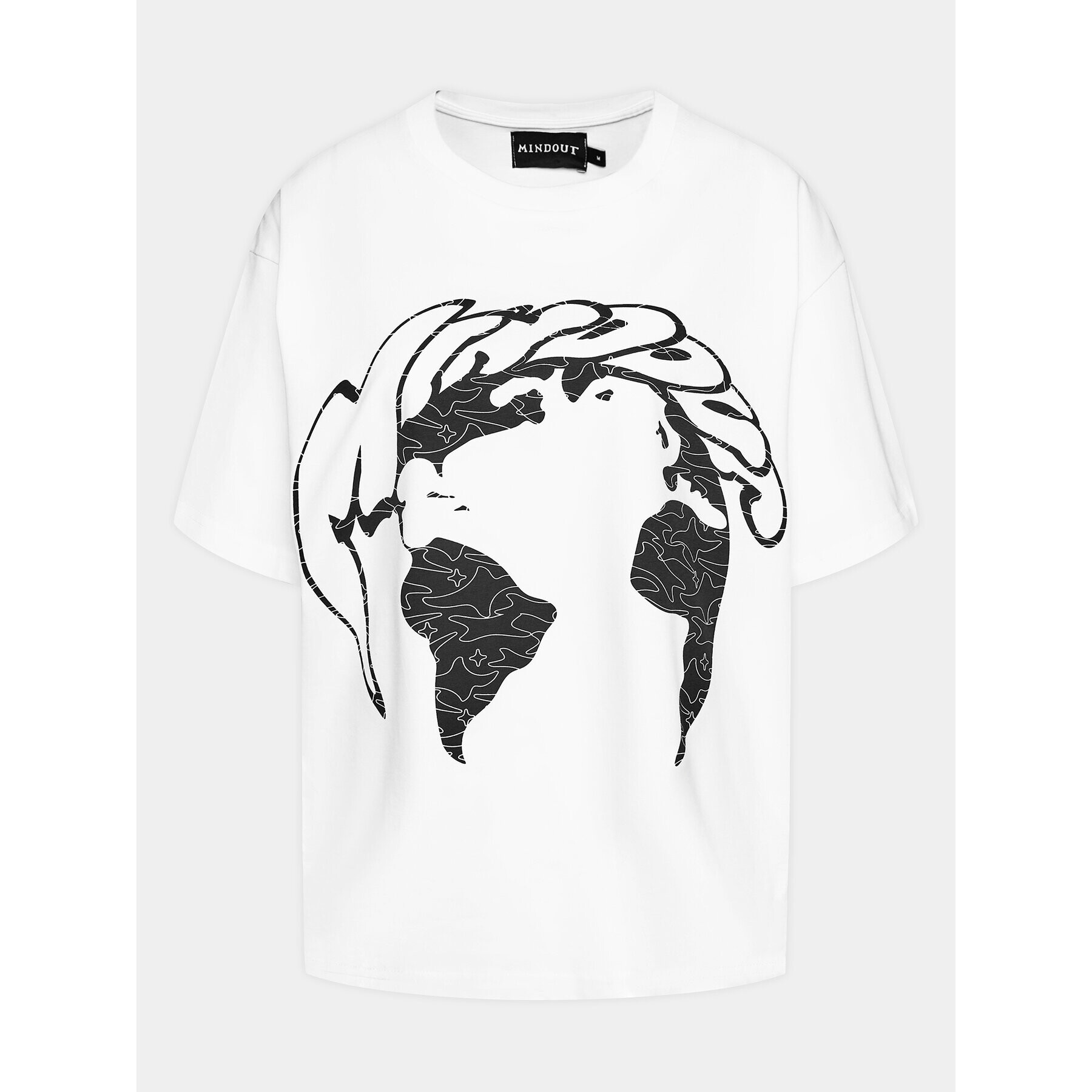 Mindout Tricou Globe Alb Boxy Fit - Pled.ro