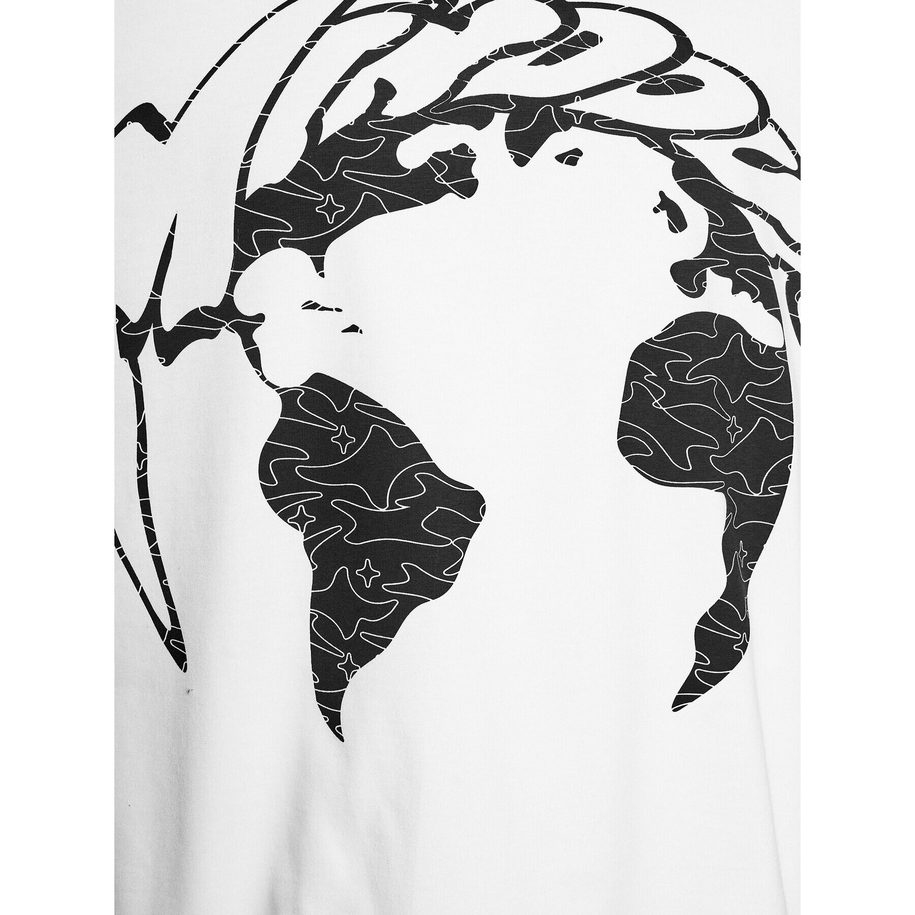 Mindout Tricou Globe Alb Boxy Fit - Pled.ro