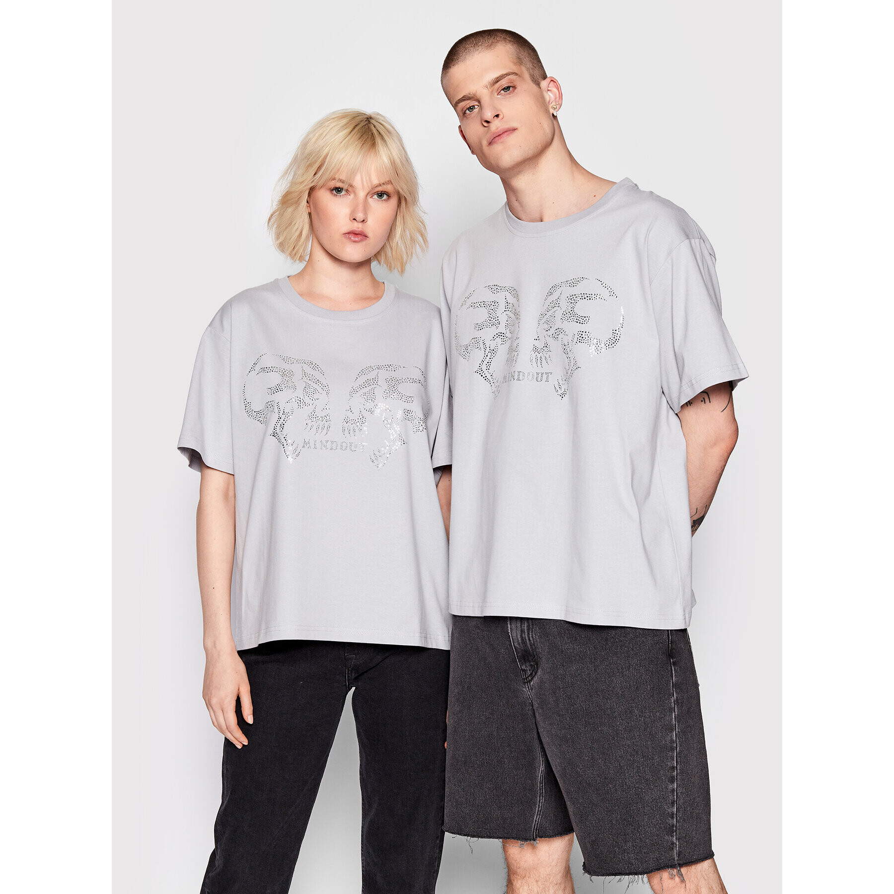 Mindout Tricou Unisex Gri Oversize - Pled.ro