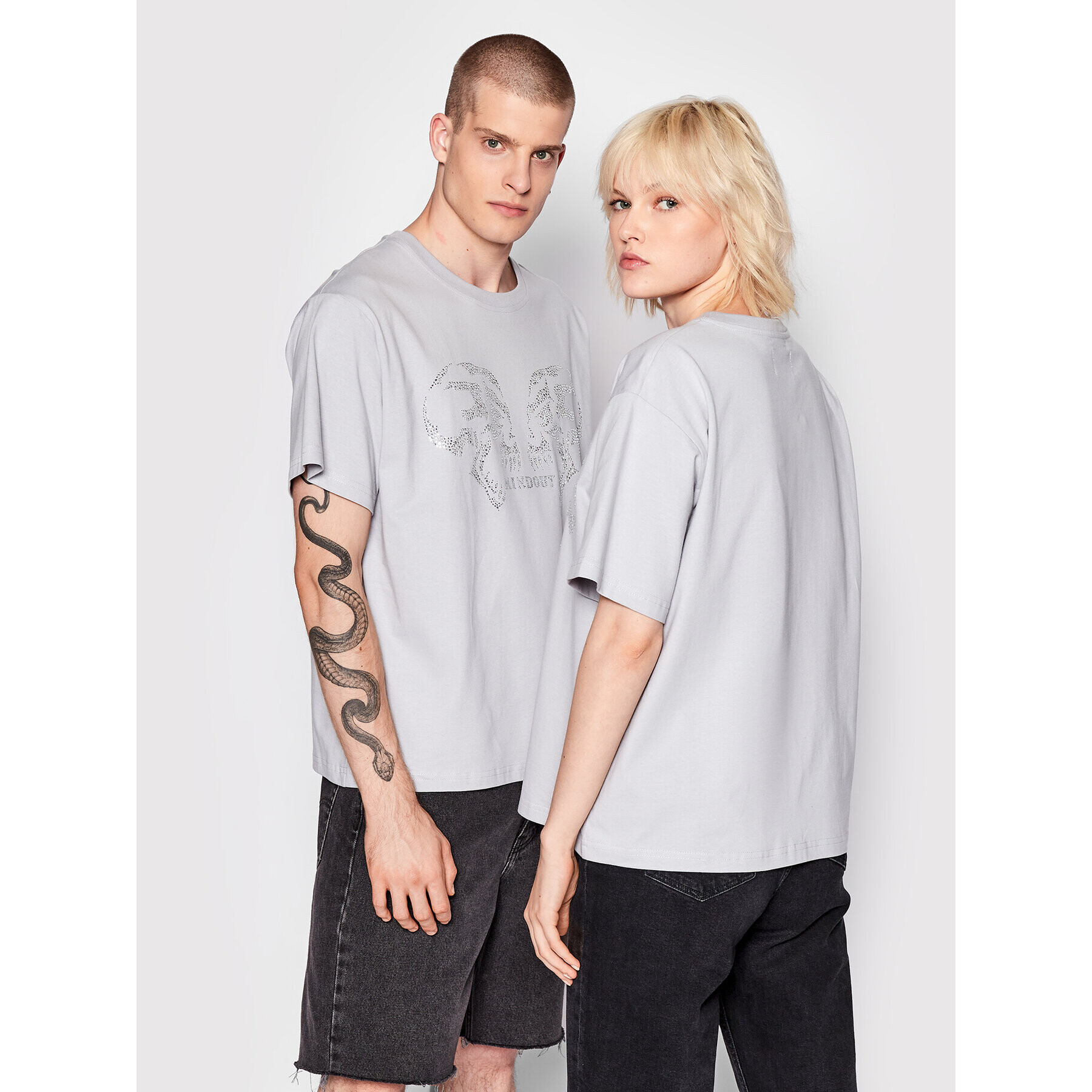 Mindout Tricou Unisex Gri Oversize - Pled.ro