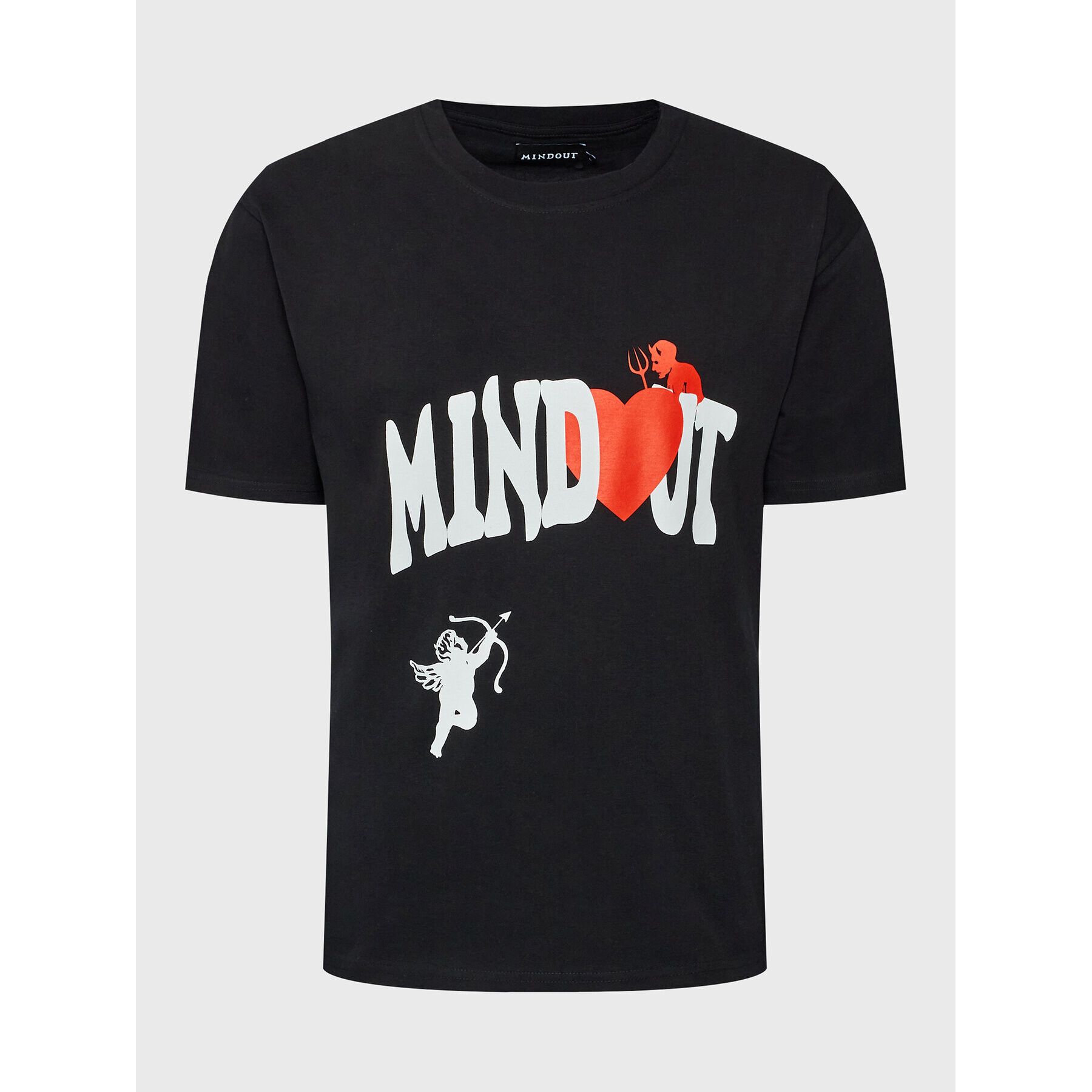 Mindout Tricou Unisex Heart Negru Oversize - Pled.ro