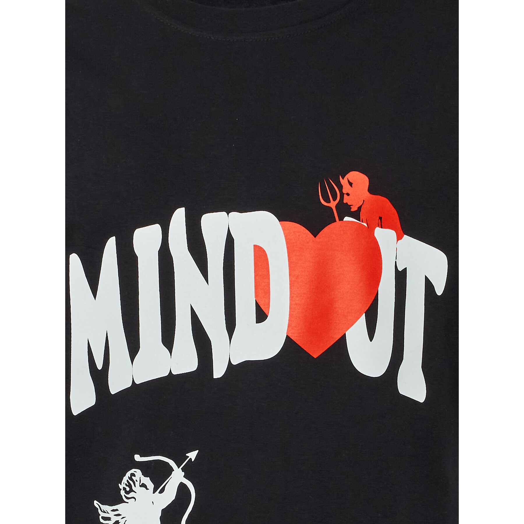 Mindout Tricou Unisex Heart Negru Oversize - Pled.ro