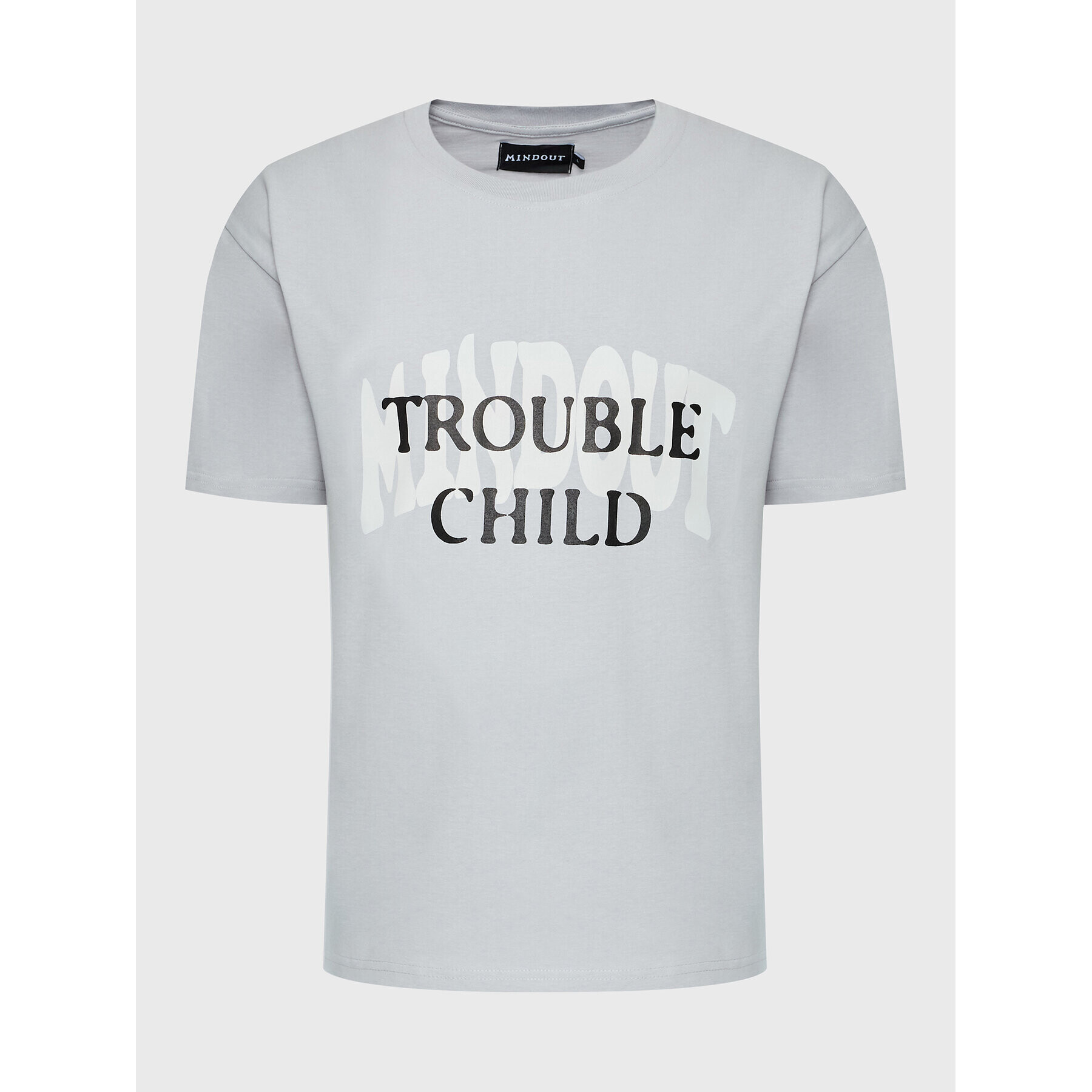 Mindout Tricou Unisex Trouble Child Gri Oversize - Pled.ro