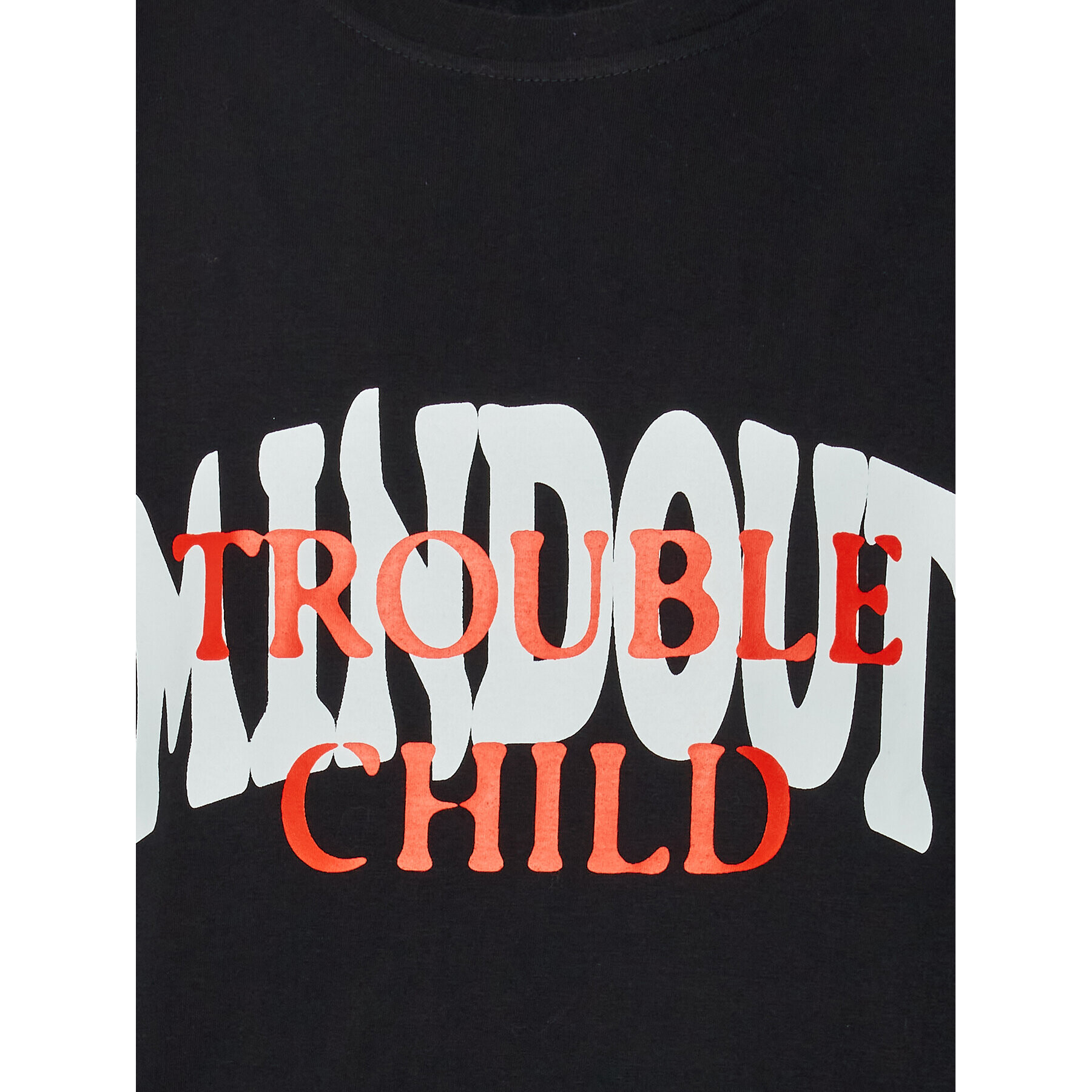 Mindout Tricou Unisex Trouble Child Negru Oversize - Pled.ro