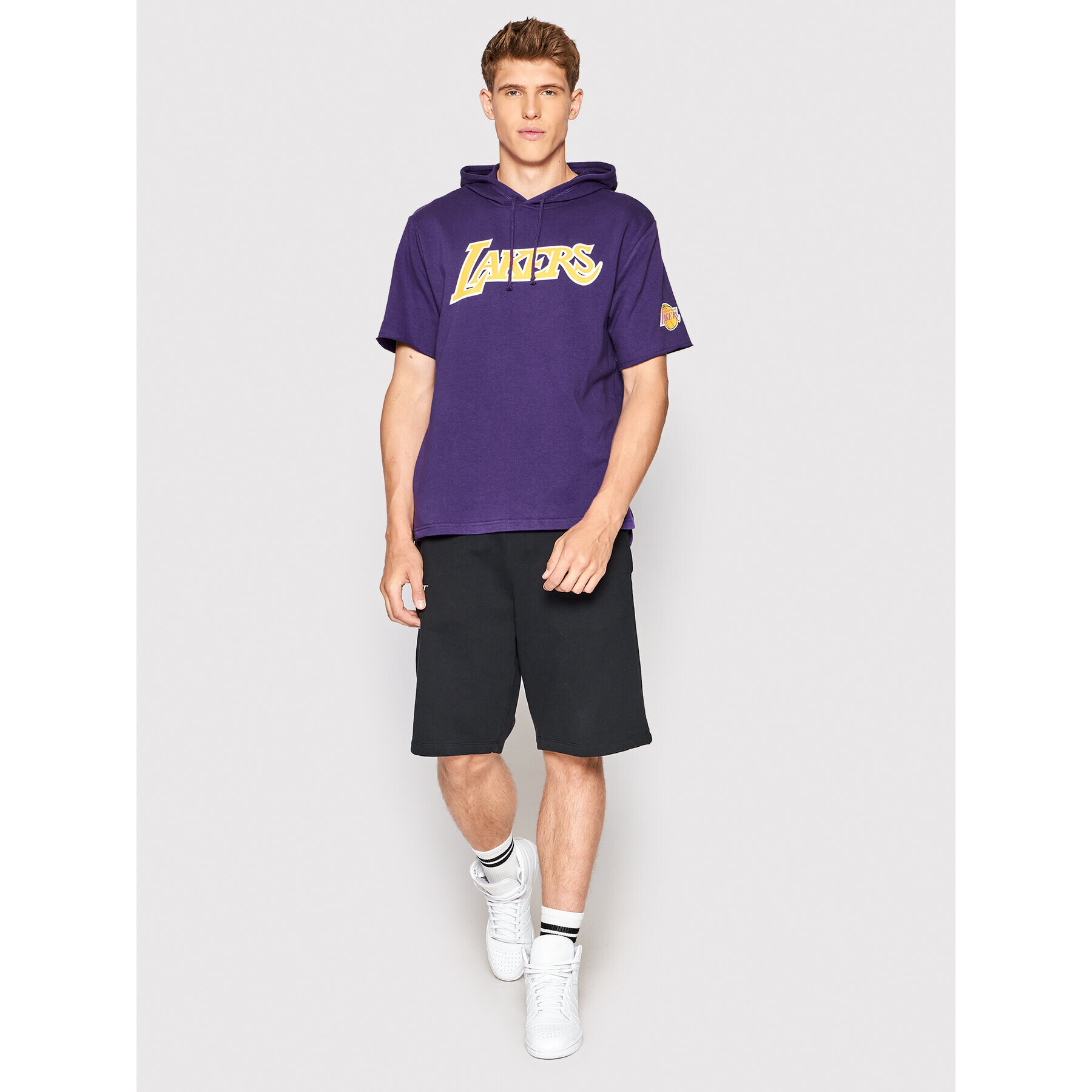 Mitchell & Ness Bluză HDSSAJ19074 Violet Relaxed Fit - Pled.ro