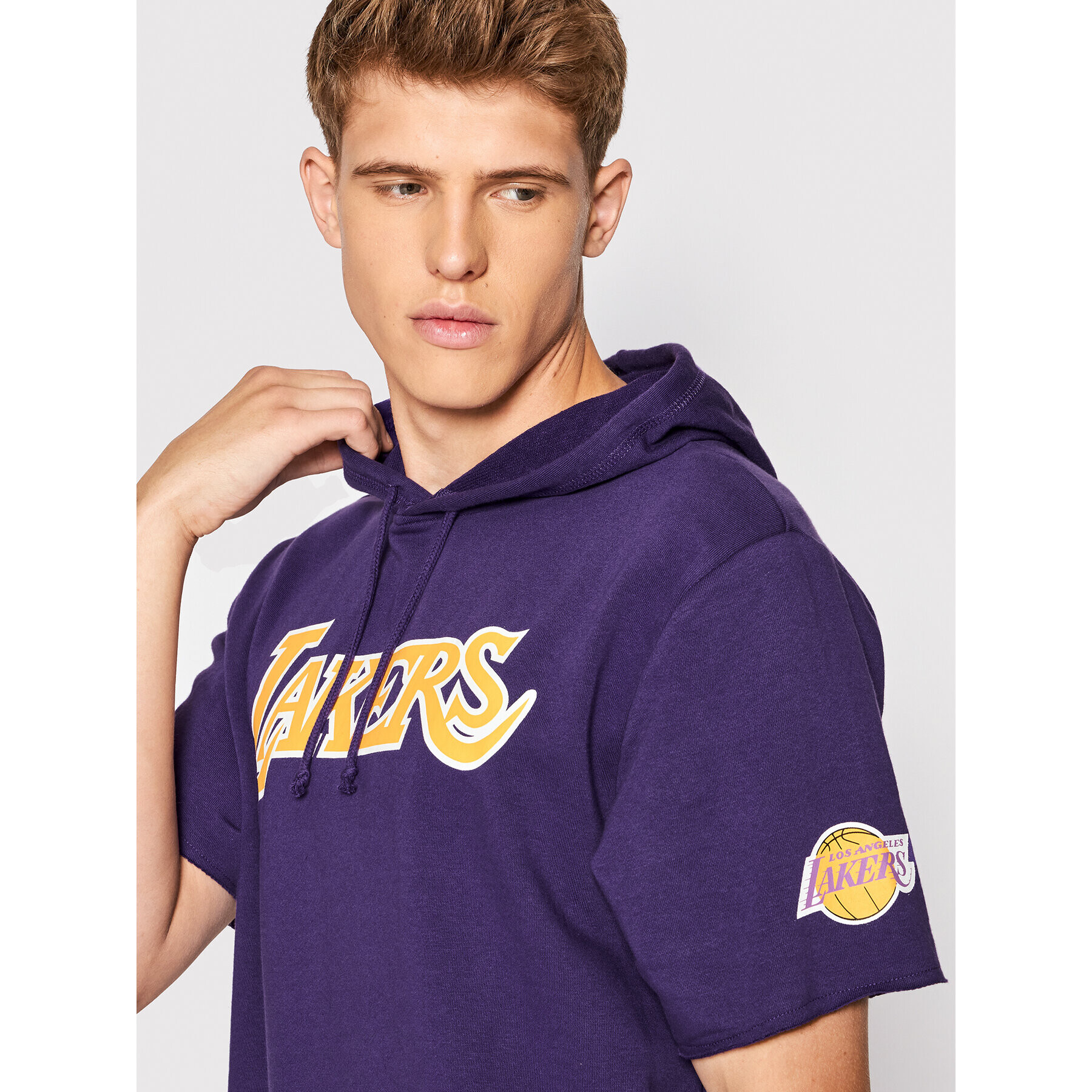 Mitchell & Ness Bluză HDSSAJ19074 Violet Relaxed Fit - Pled.ro