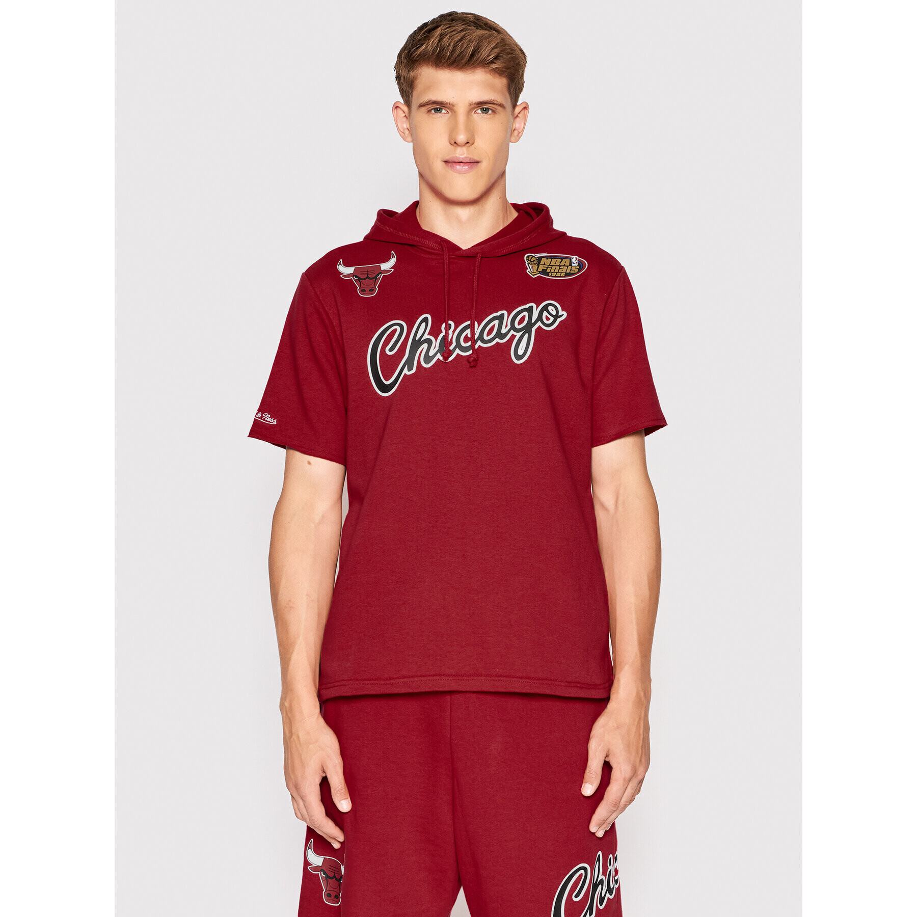 Mitchell & Ness Bluză HDSSAJ19074 Vișiniu Relaxed Fit - Pled.ro