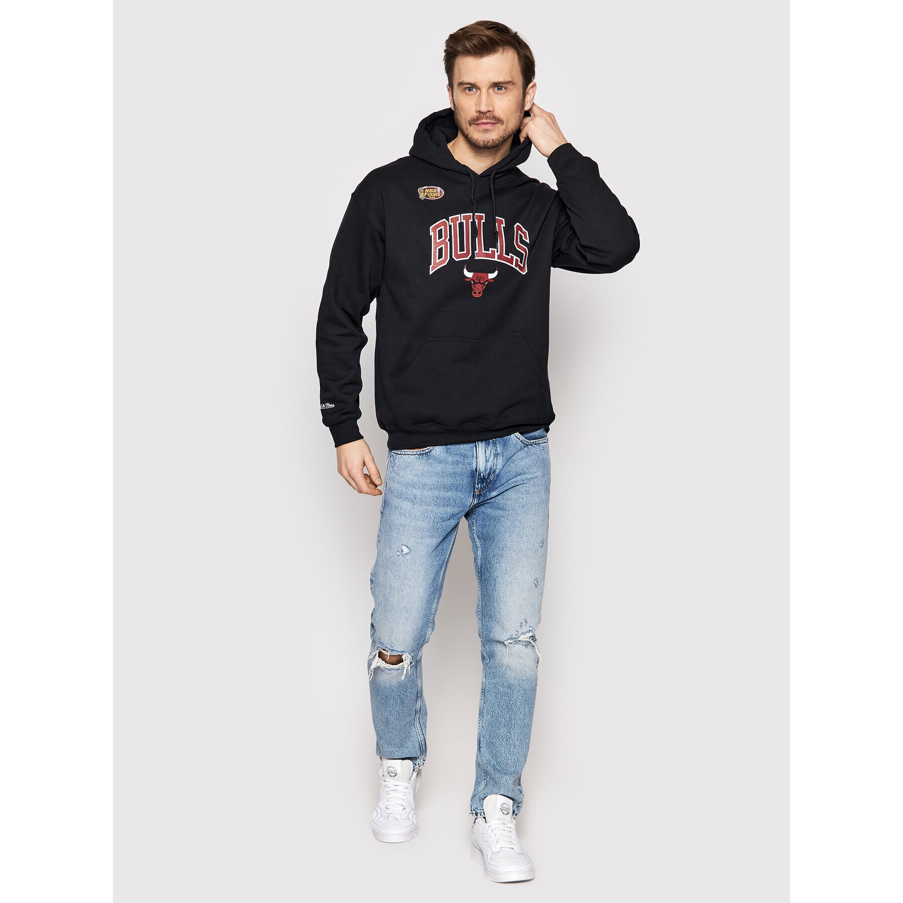 Mitchell & Ness Bluză HDSSINTL104 Negru Regular Fit - Pled.ro