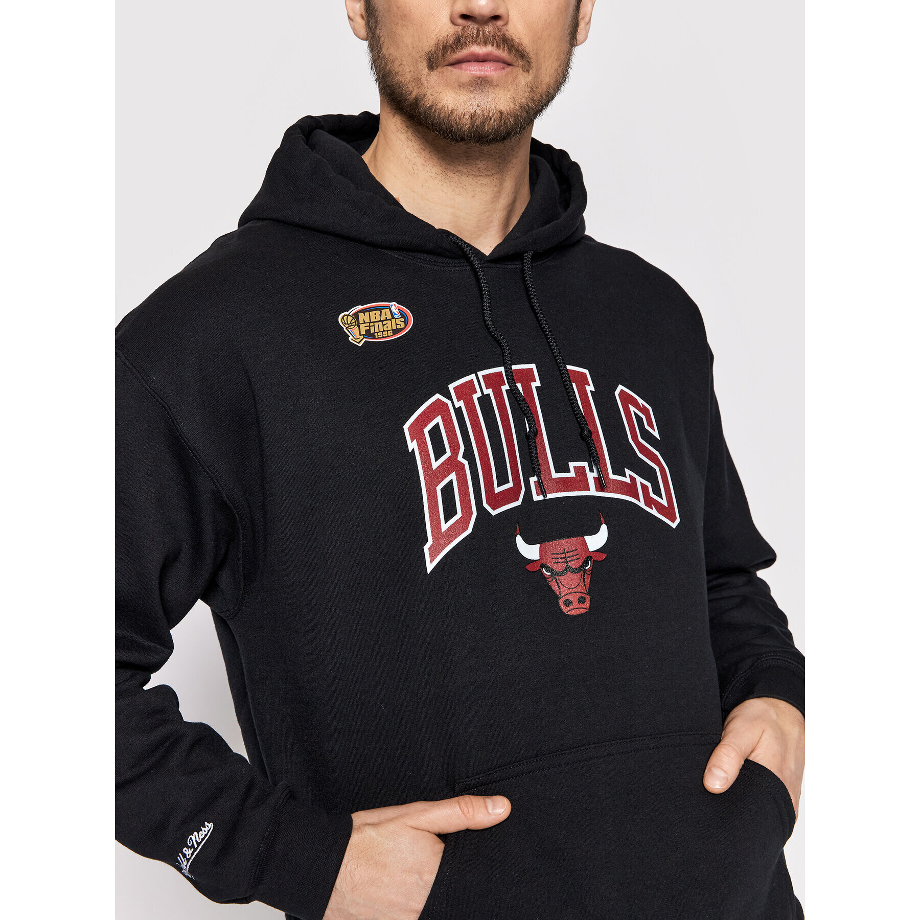 Mitchell & Ness Bluză HDSSINTL104 Negru Regular Fit - Pled.ro