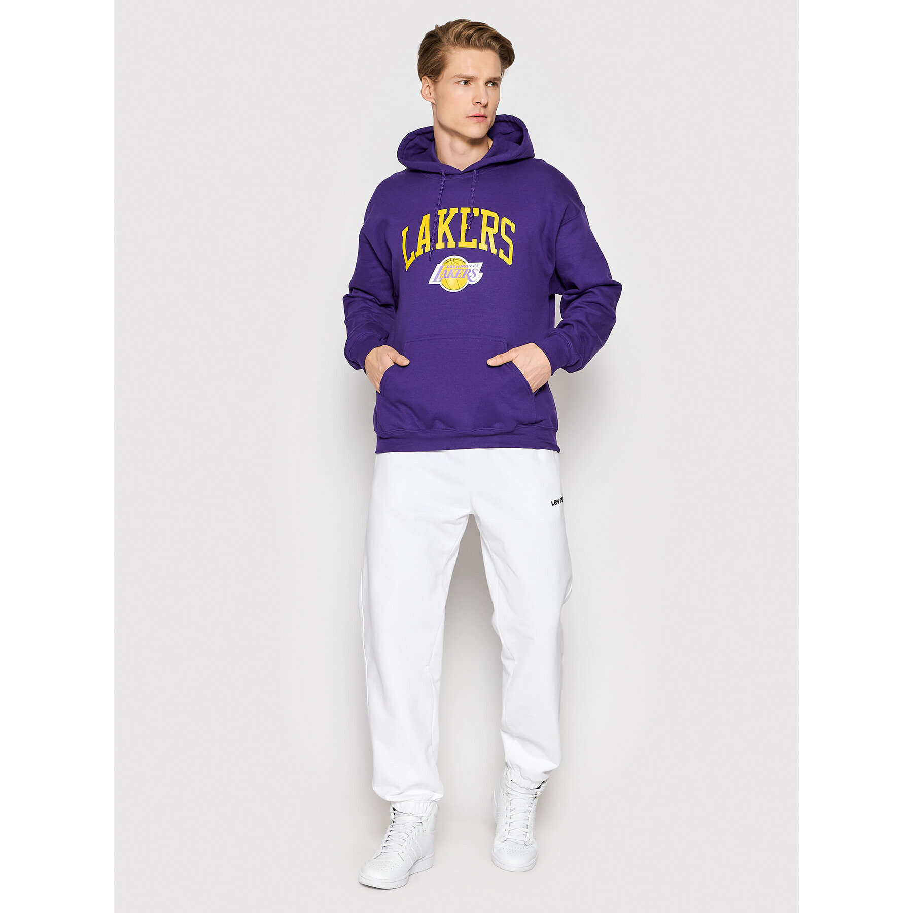 Mitchell & Ness Bluză HDSSINTL104 Violet Regular Fit - Pled.ro