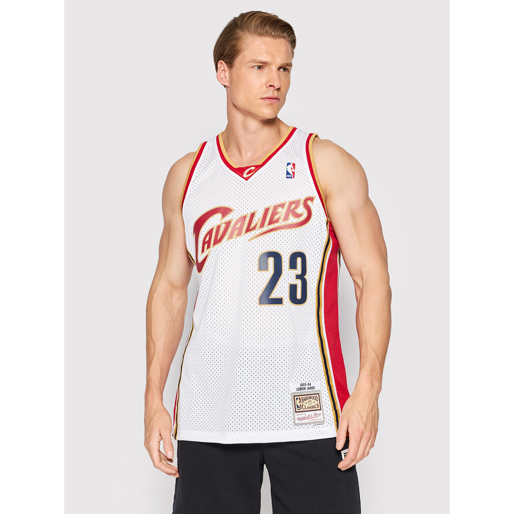 Mitchell & Ness Tank top SMJYCP19209 Alb Regular Fit - Pled.ro