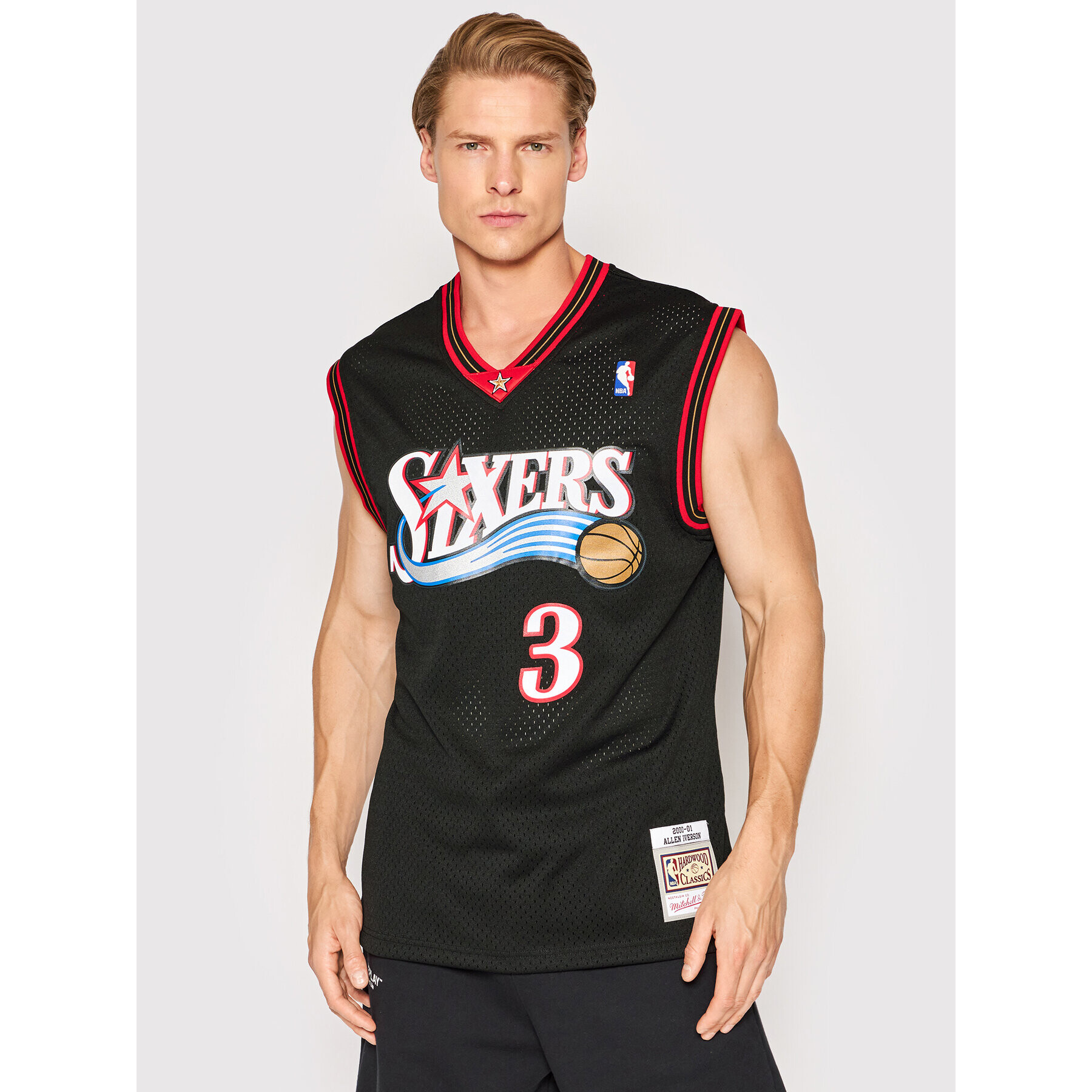 Mitchell & Ness Tank top SMJYGS18201 Negru Regular Fit - Pled.ro